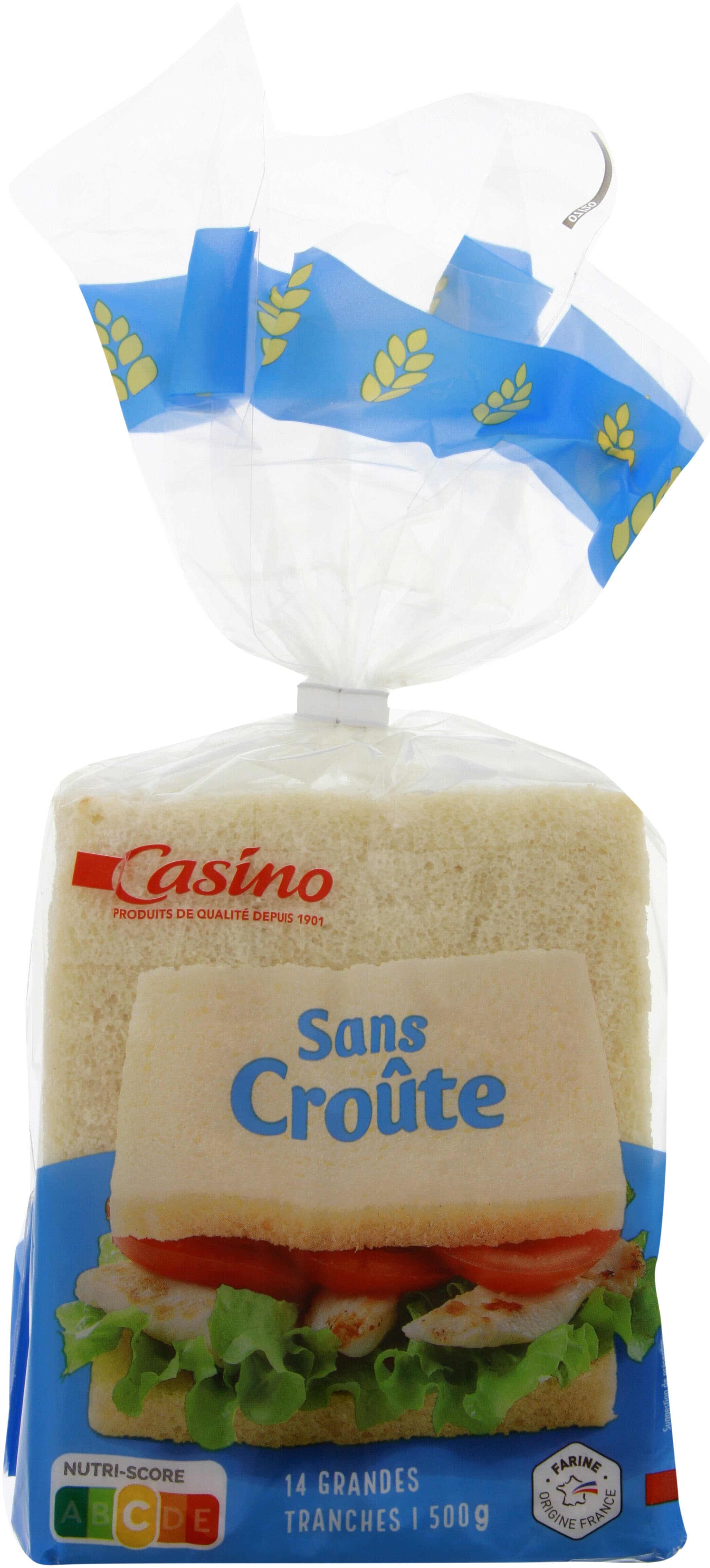 Casino Pain de mie grandes tranches blanc sans croûte packshot