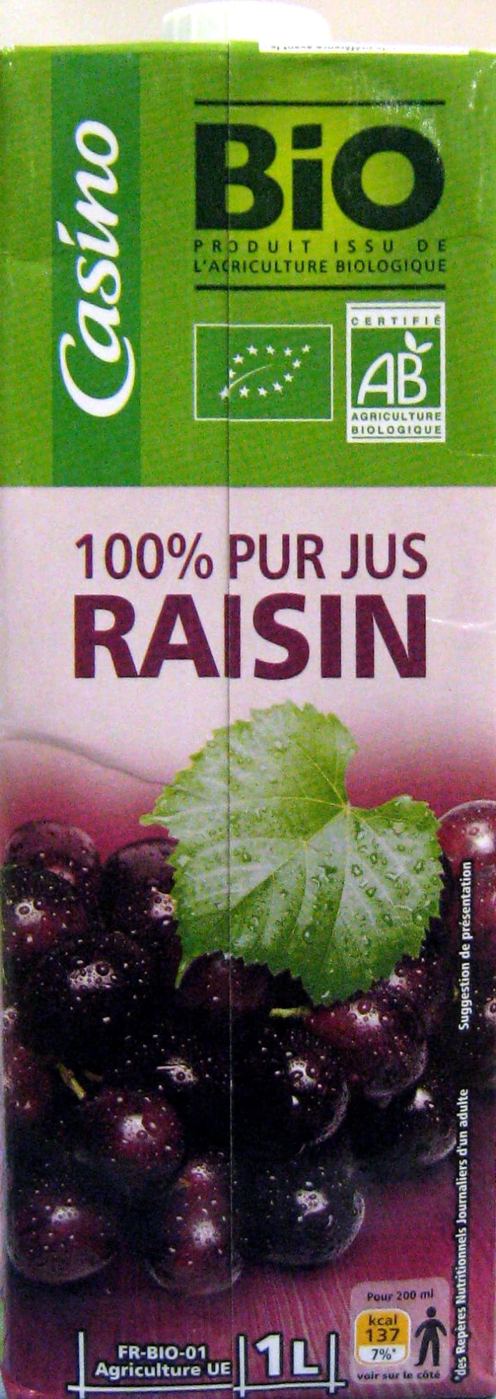 Casino 100 % Pur Jus Raisin packshot