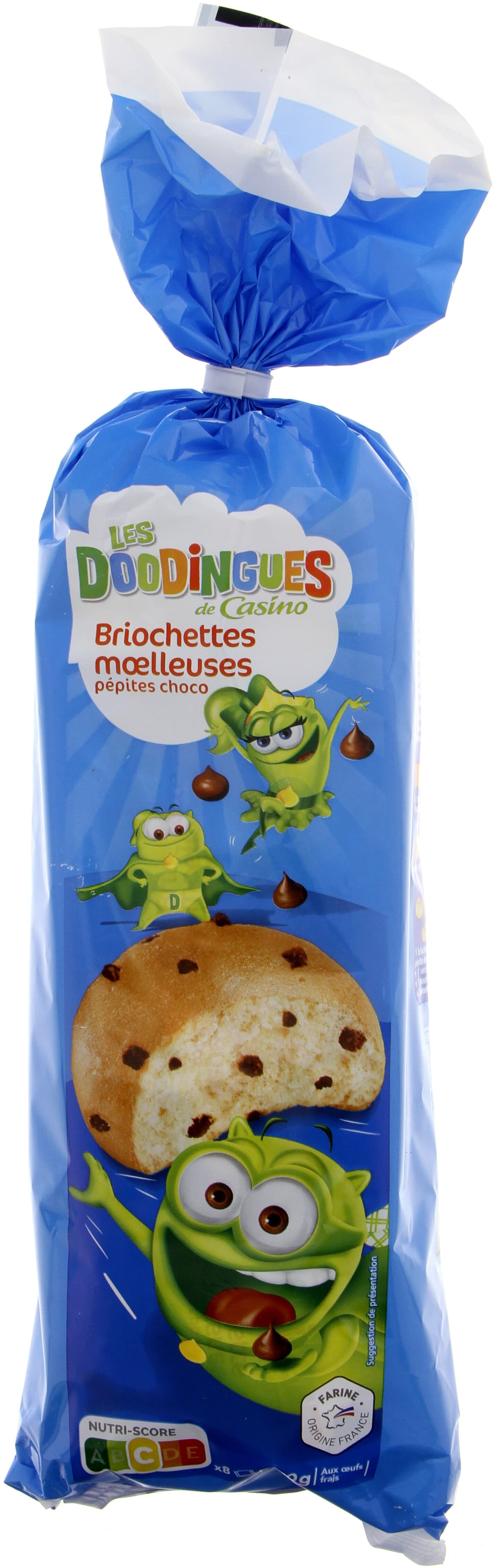 Casino Briochettes moelleuses pépites choco aux œufs frais packshot
