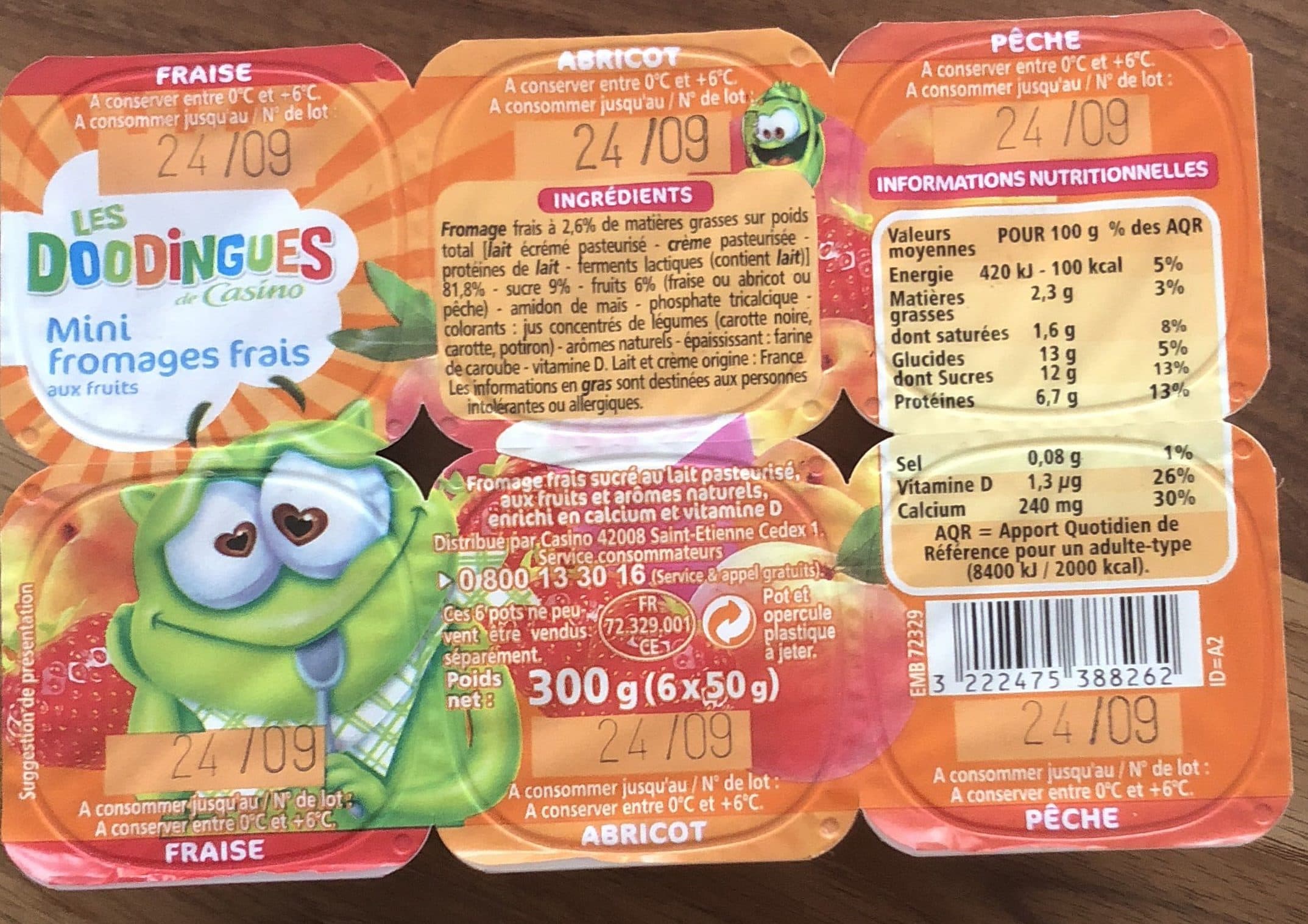 Casino Mini fromages frais aux fruits et aromatisés packshot