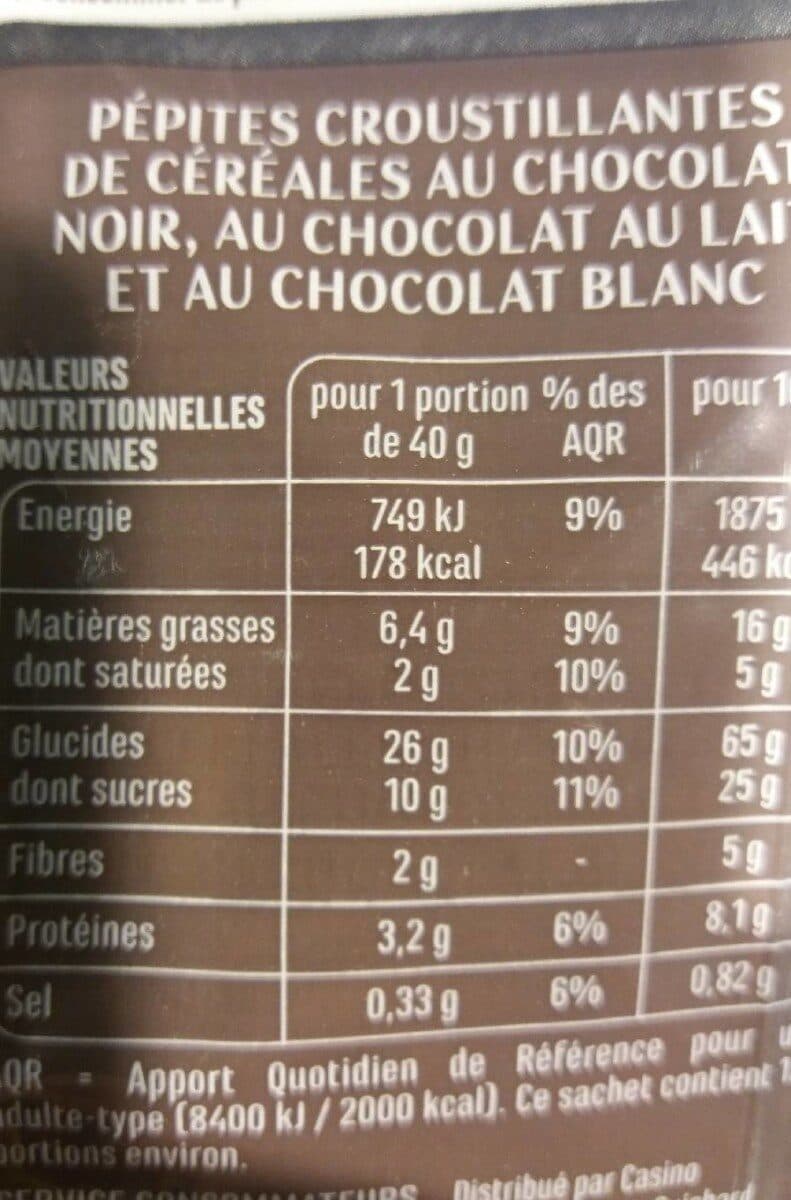 Casino Muesli croustillant 3 chocolats packshot