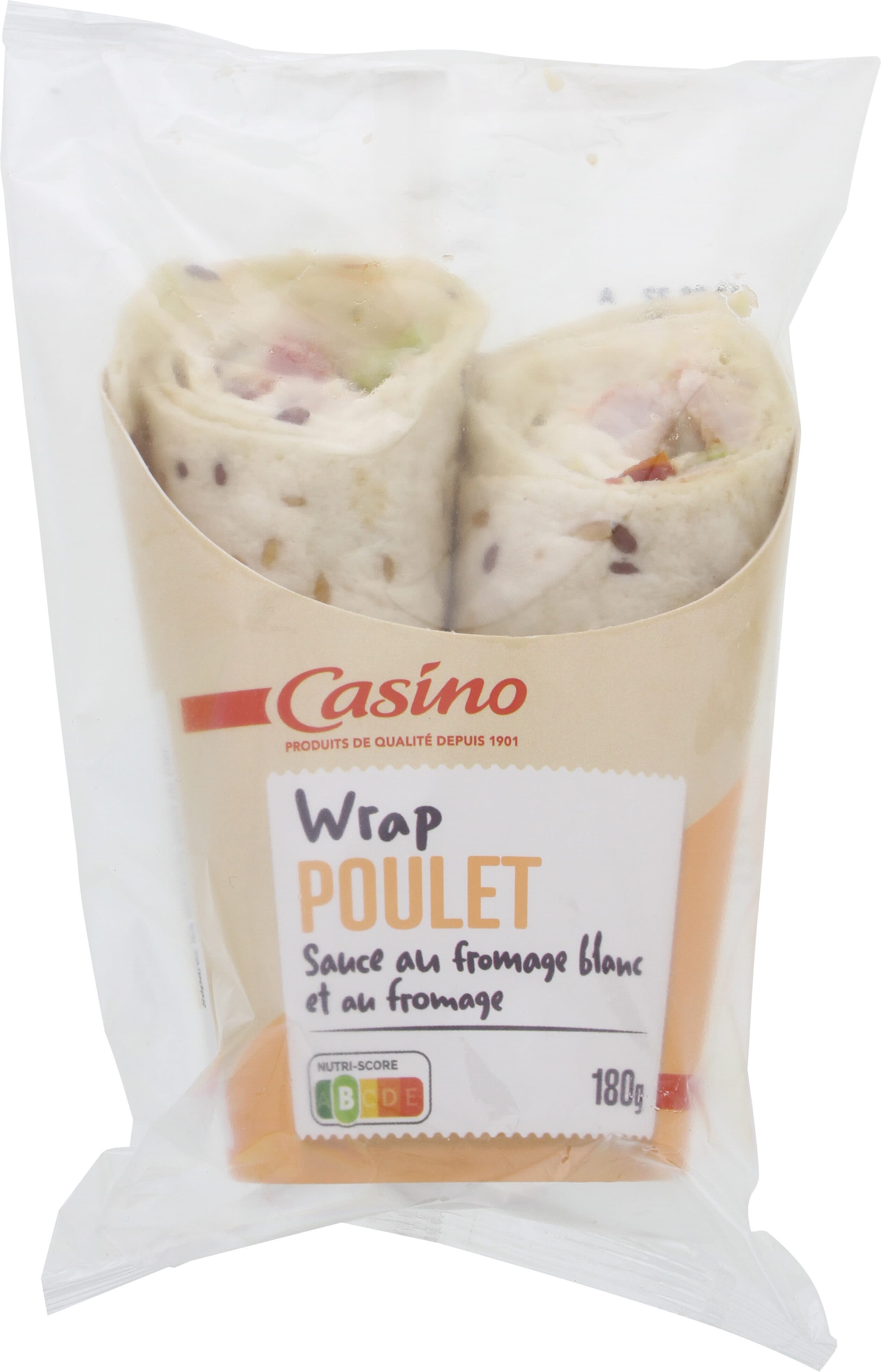 Casino Wrap Poulet Sauce au fromage blanc et au fromage packshot