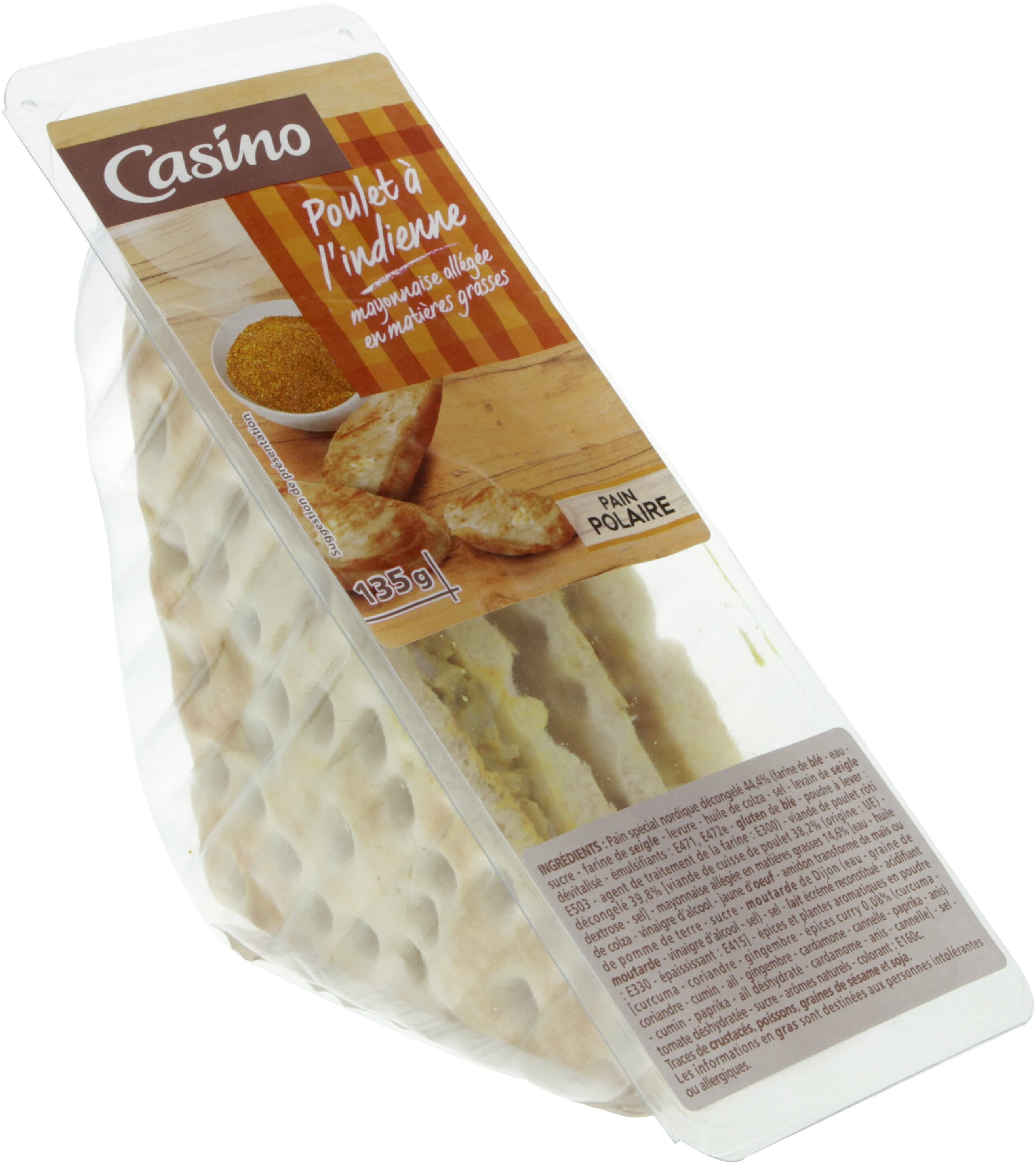 Casino Poulet à l'indienne mayonnaise allégée en matières grasses packshot