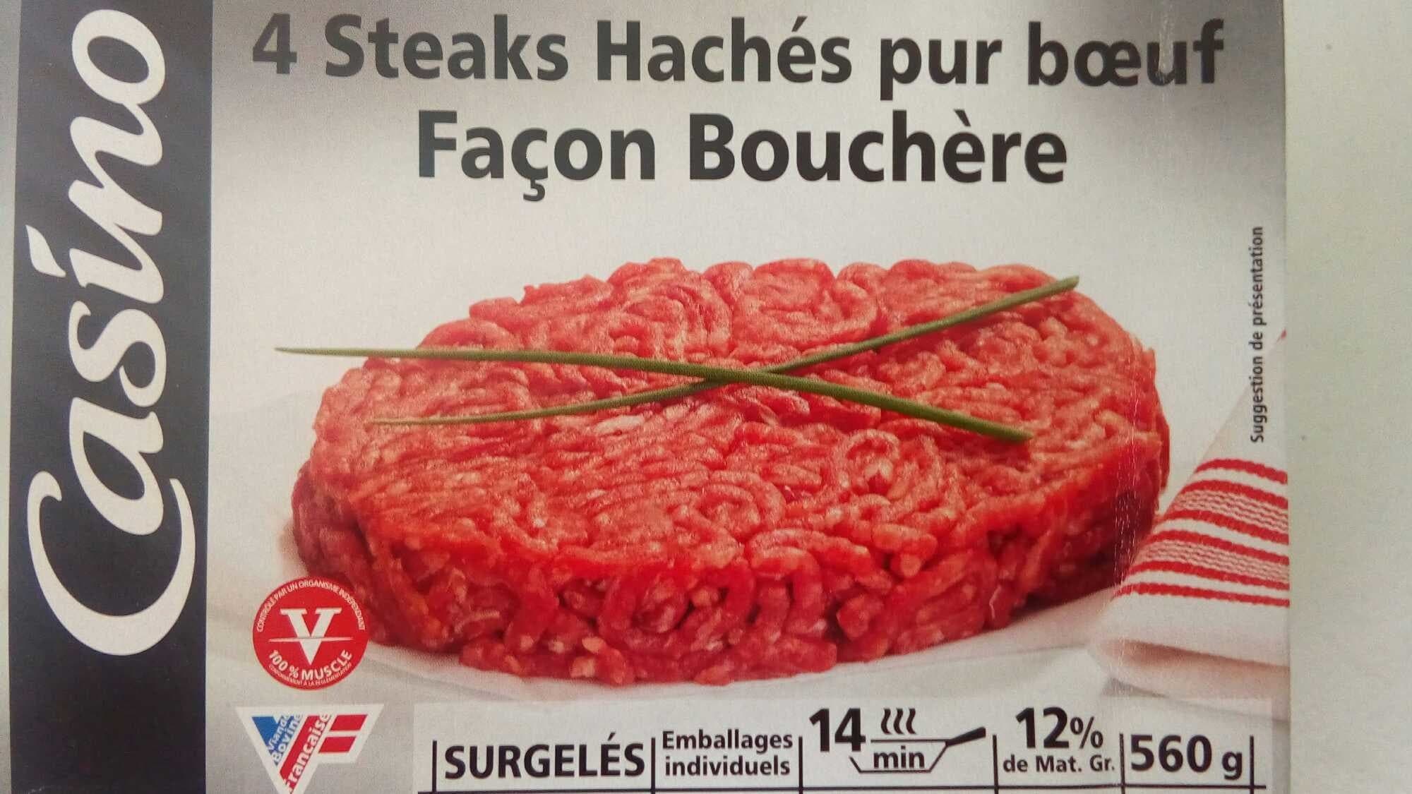 Casino 4 steaks hachés pur boeuf façon bouchère packshot