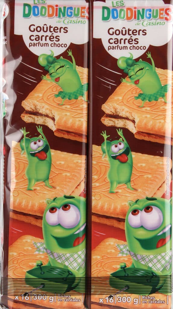 Les Doodingues Goûters carrés parfum choco packshot