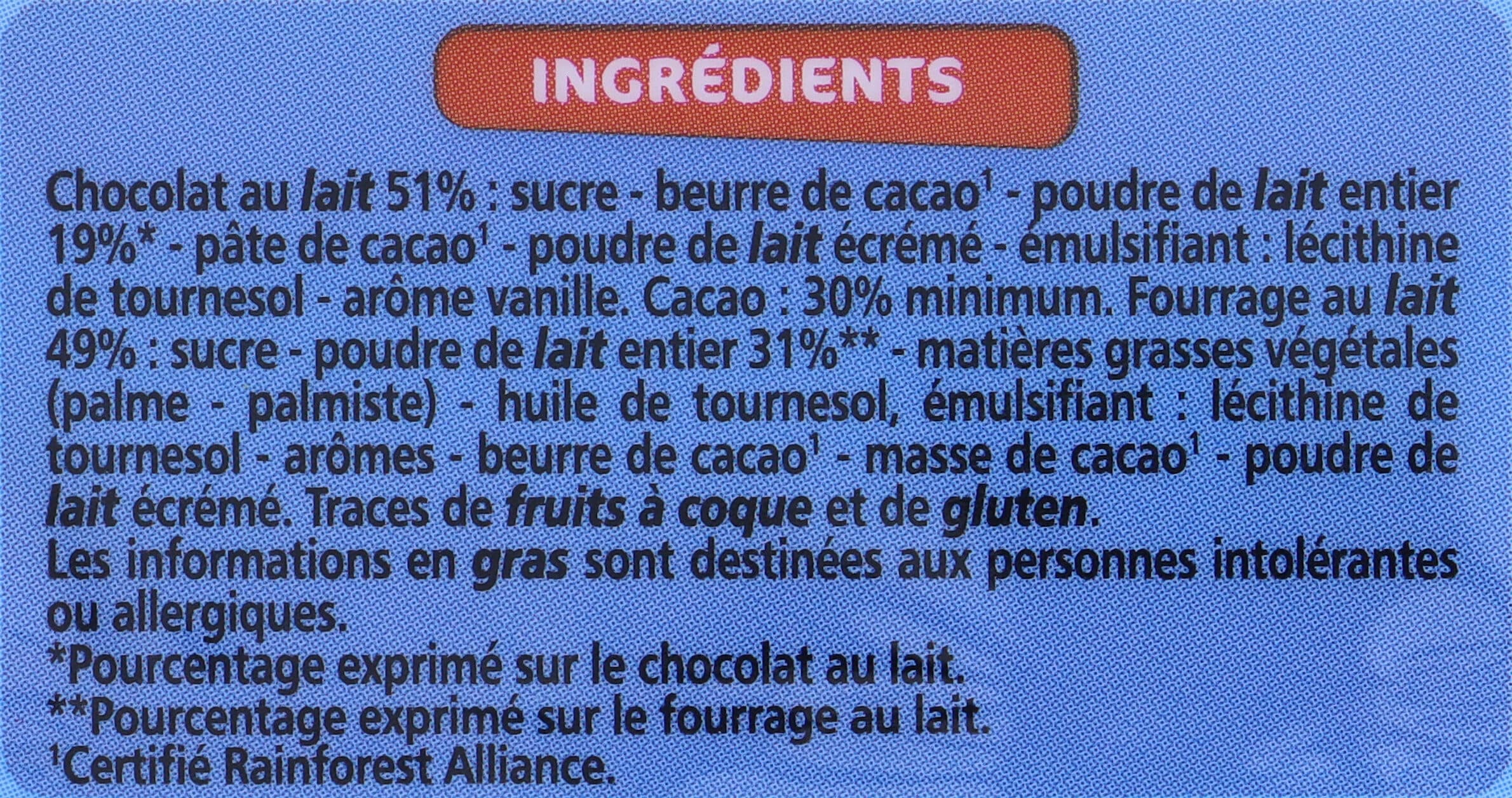 DooDingues Barres fourrage au lait 16 mini barres packshot