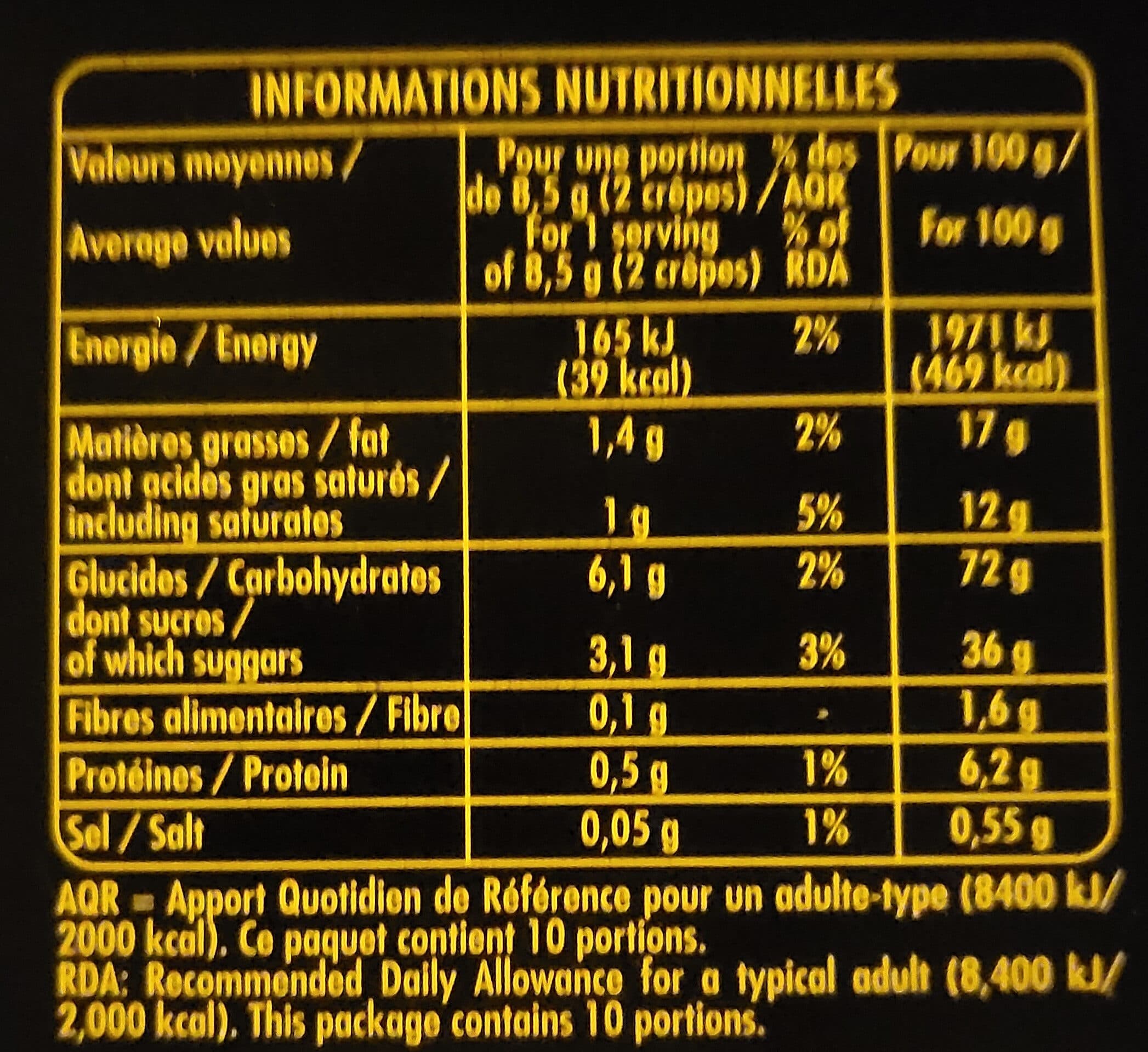 Casino Crêpes dentelle nature packshot