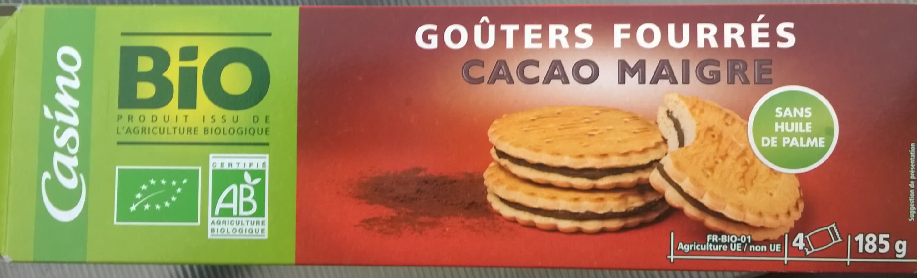 Casino Goûters Fourrés Cacao Maigre packshot