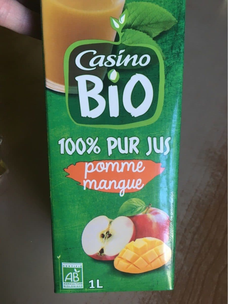 Casino Pur jus pomme mangue bio packshot