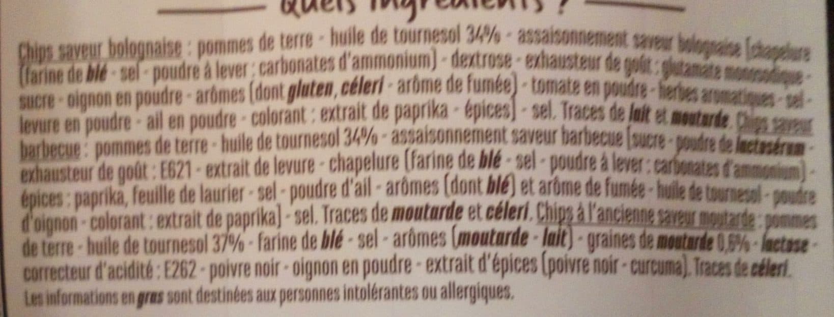 Casino Assortiment de chips saveurs Barbecue, Moutarde, Bolognaise packshot
