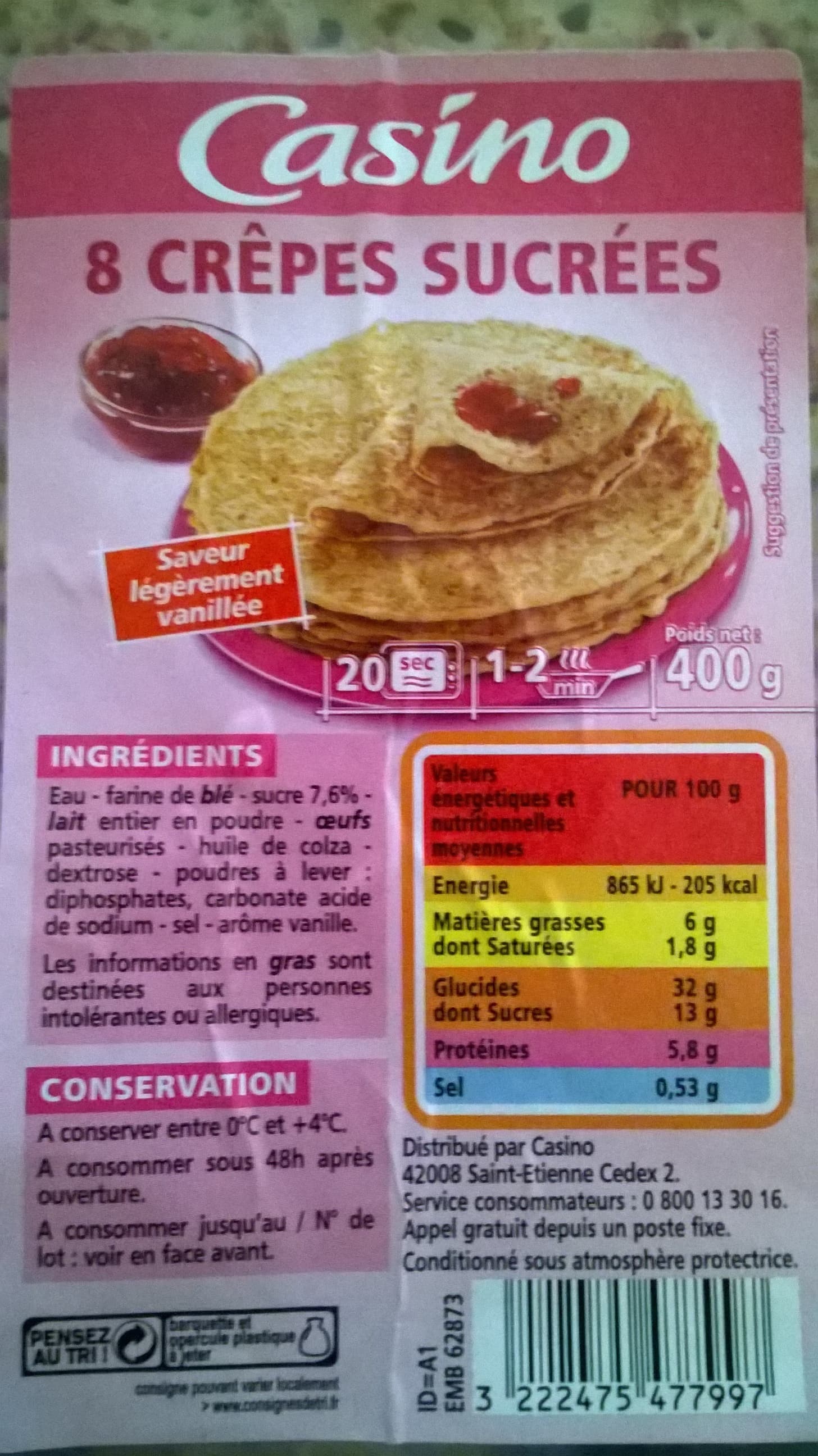 Casino 8 crêpes sucrées packshot