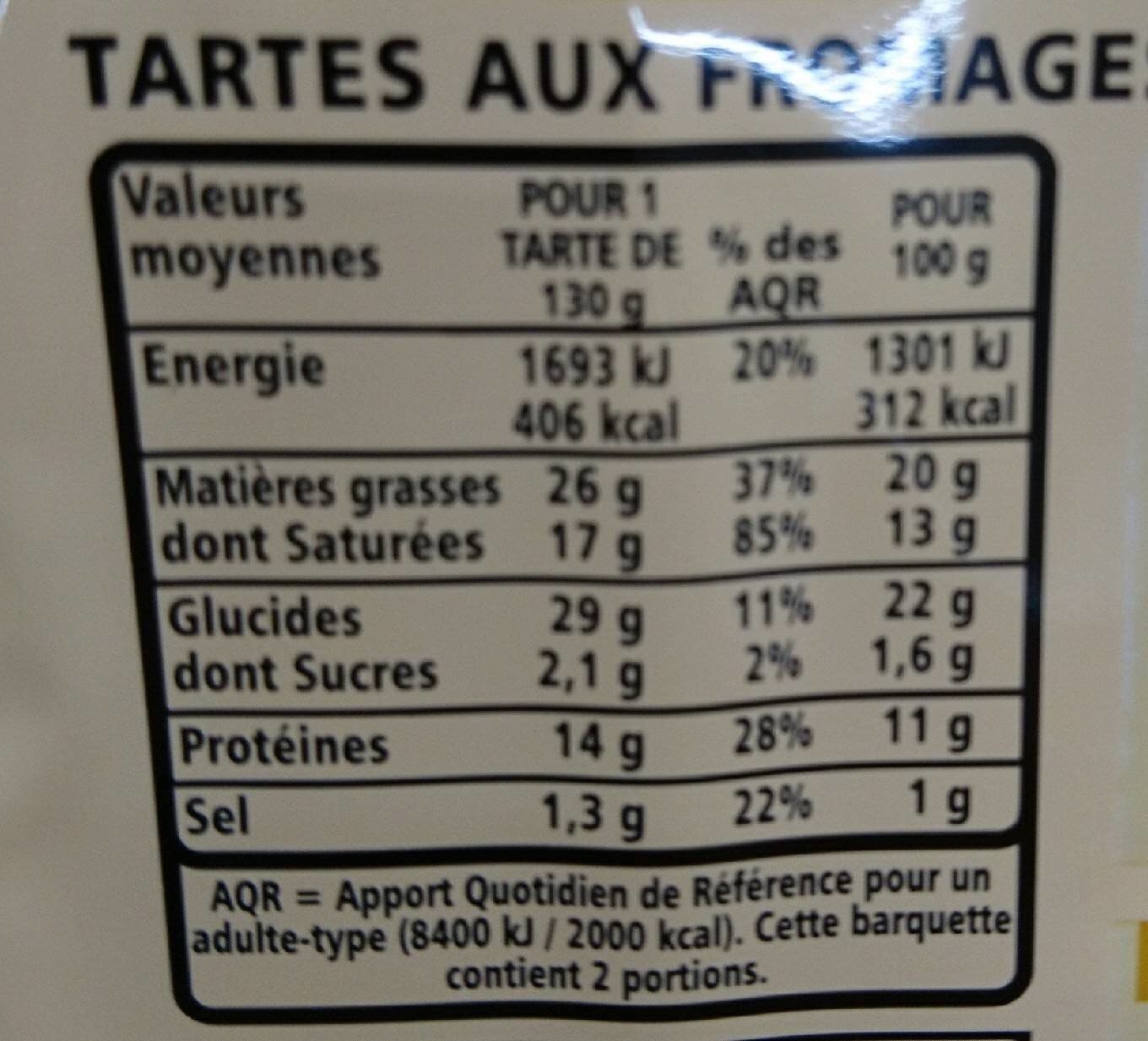 Casino 2 tartes aux fromages pâte brisée pur beurre packshot