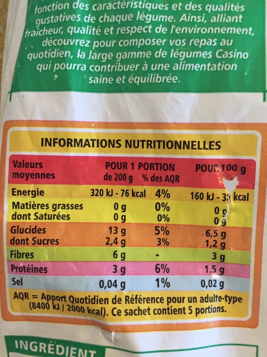 Casino Haricots beurre extrafins surgelés packshot
