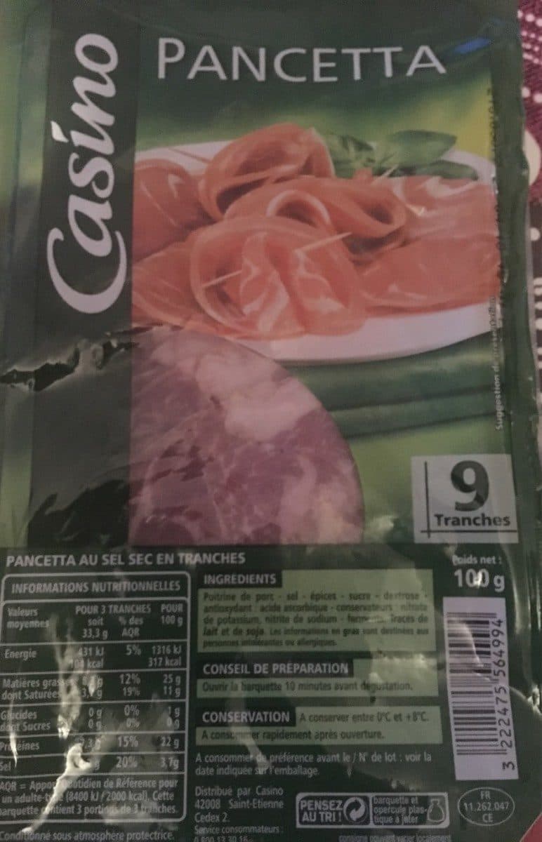 Casino Pancetta au sel sec packshot