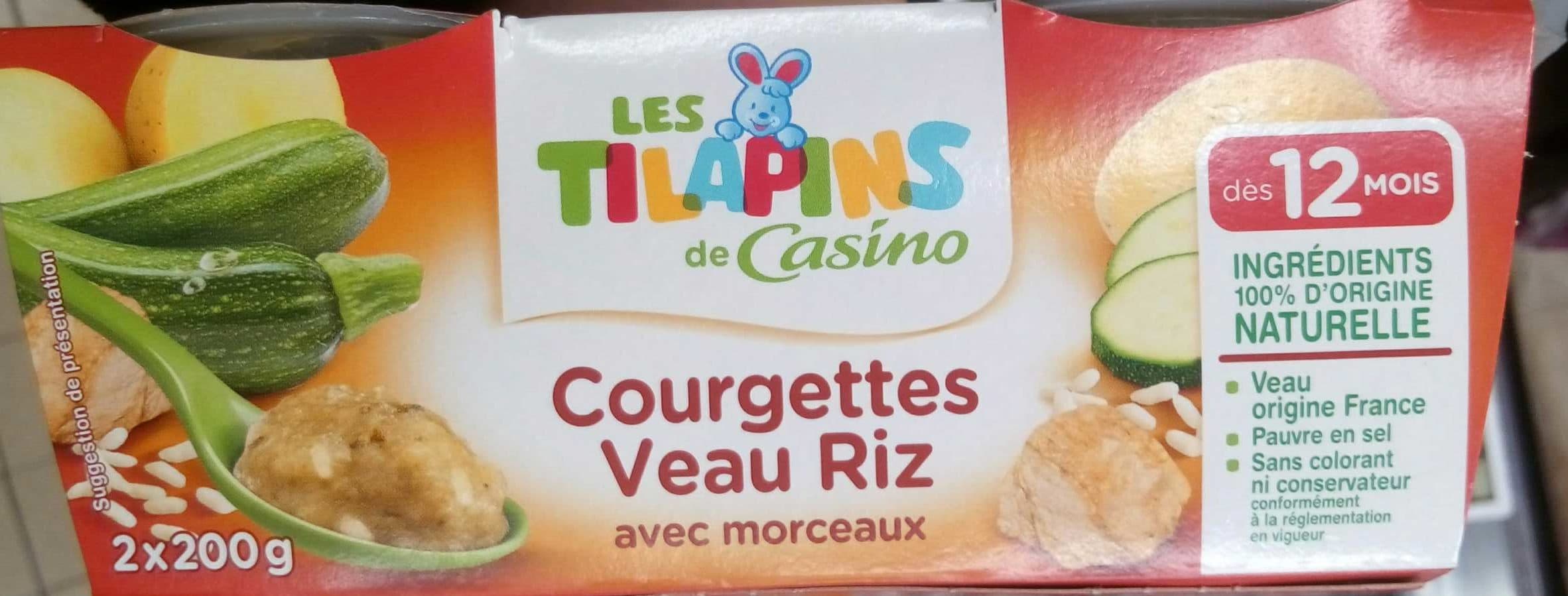 LES TILAPINS DE CASINO Courgettes Veau Riz avec morceaux packshot
