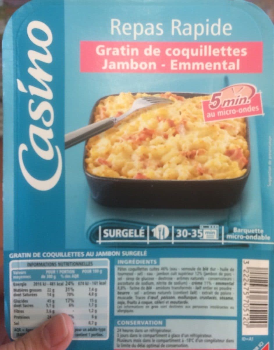 Casino Gratin de coquillettes jambon emmental packshot