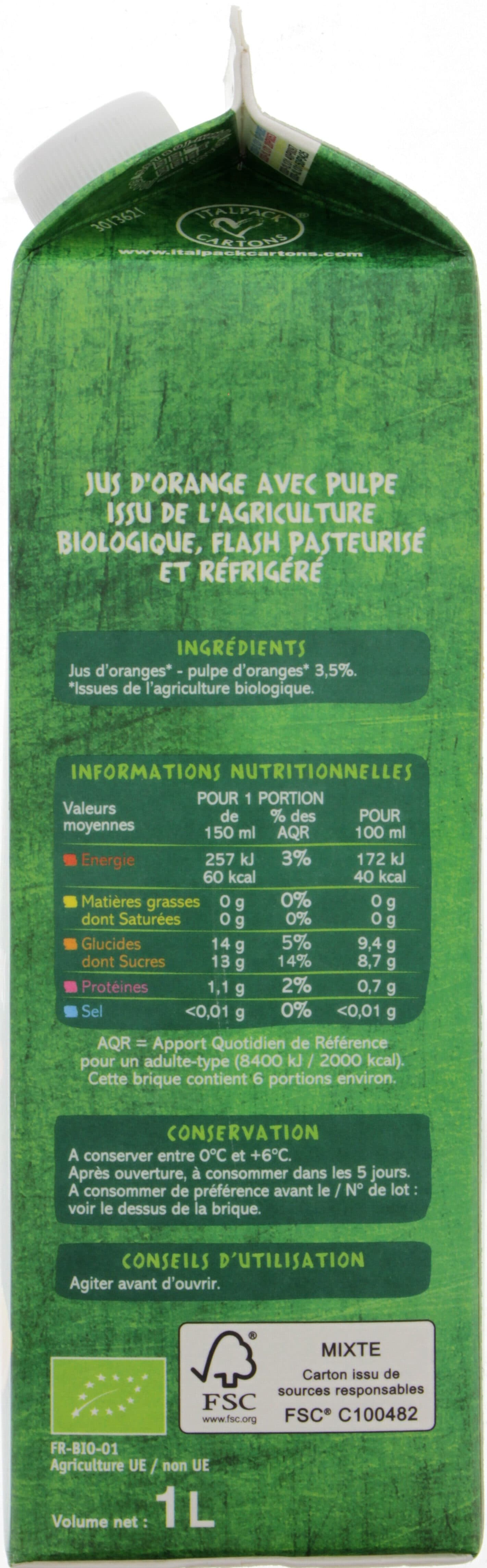 Casino bio 100 % PUR JUS ORANGE packshot