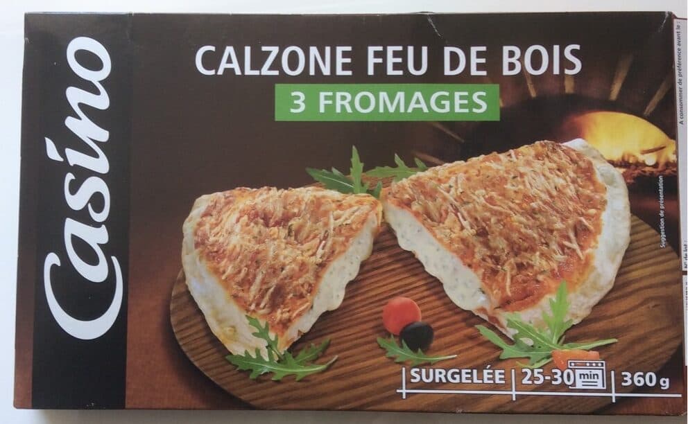 Casino Pizza calzone 3 fromages cuite au feu de bois packshot