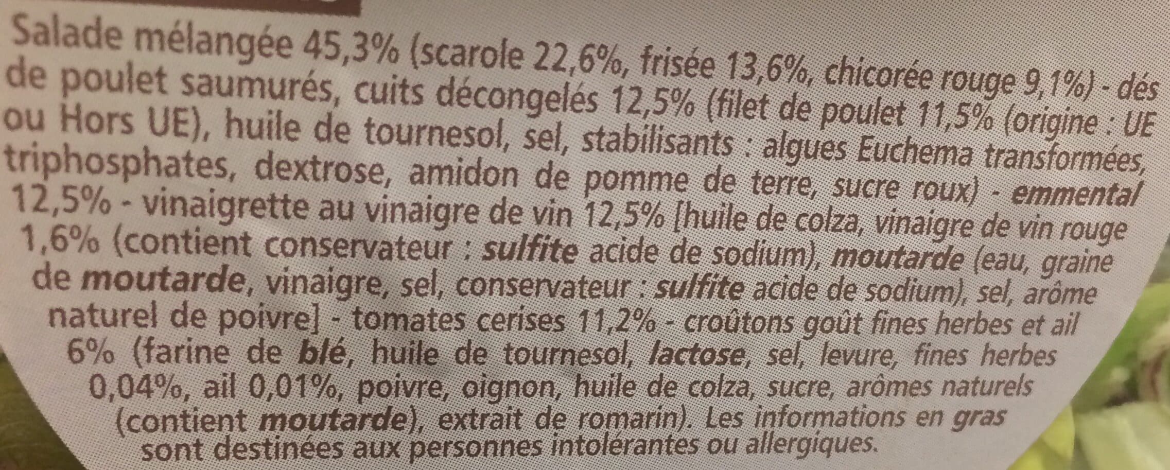 Casino Salade poulet emmental 100g avec vinaigrette packshot