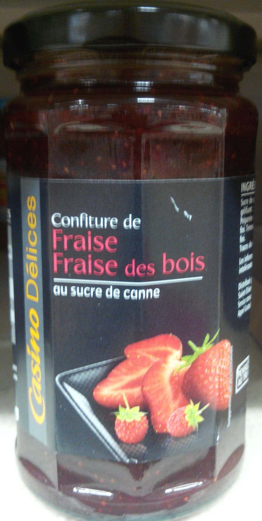 Casino Délices Confiture de fraise fraise des bois au sucre de canne packshot