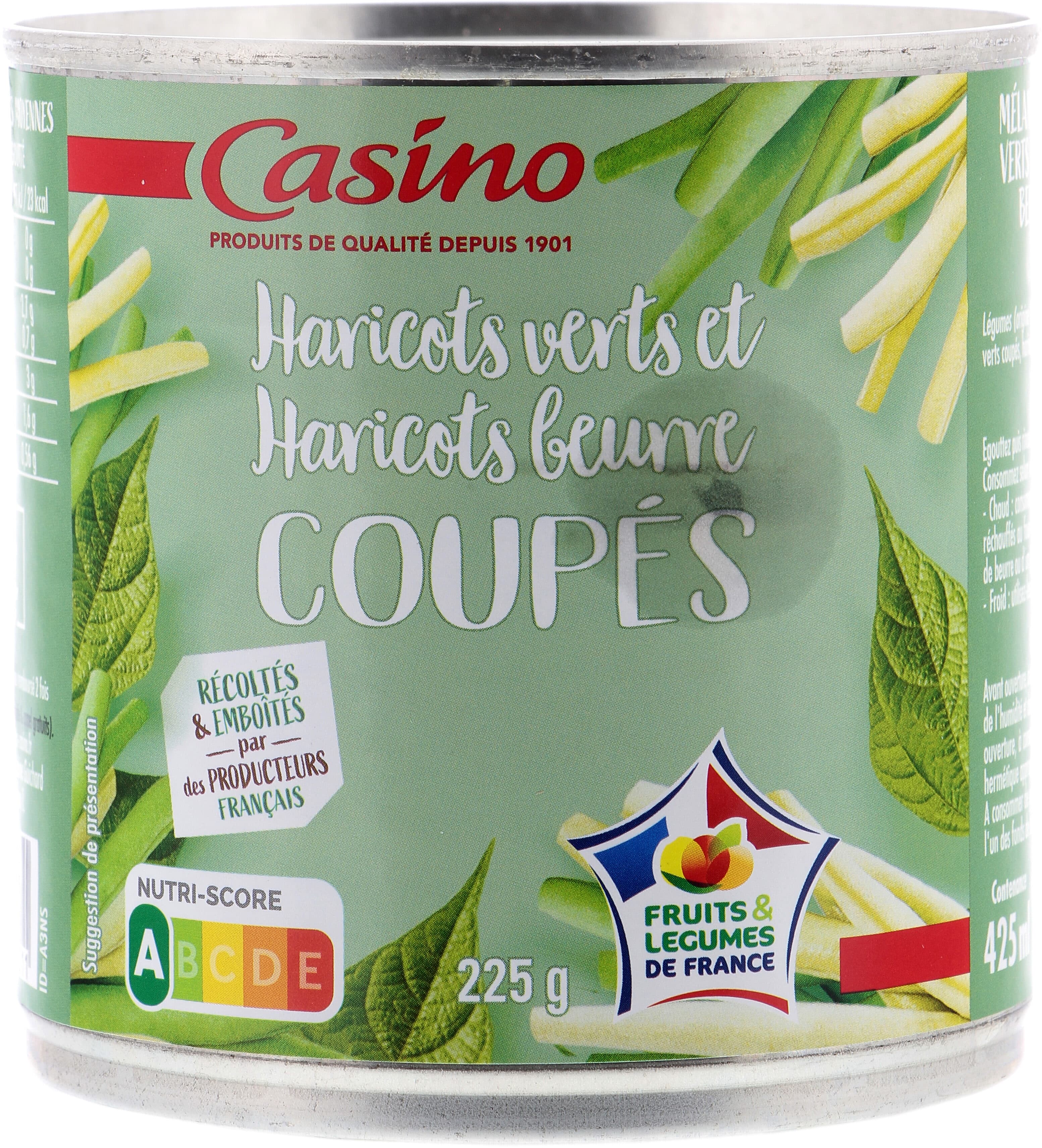 Casino Duo de haricots verts et haricots beurre coupés packshot