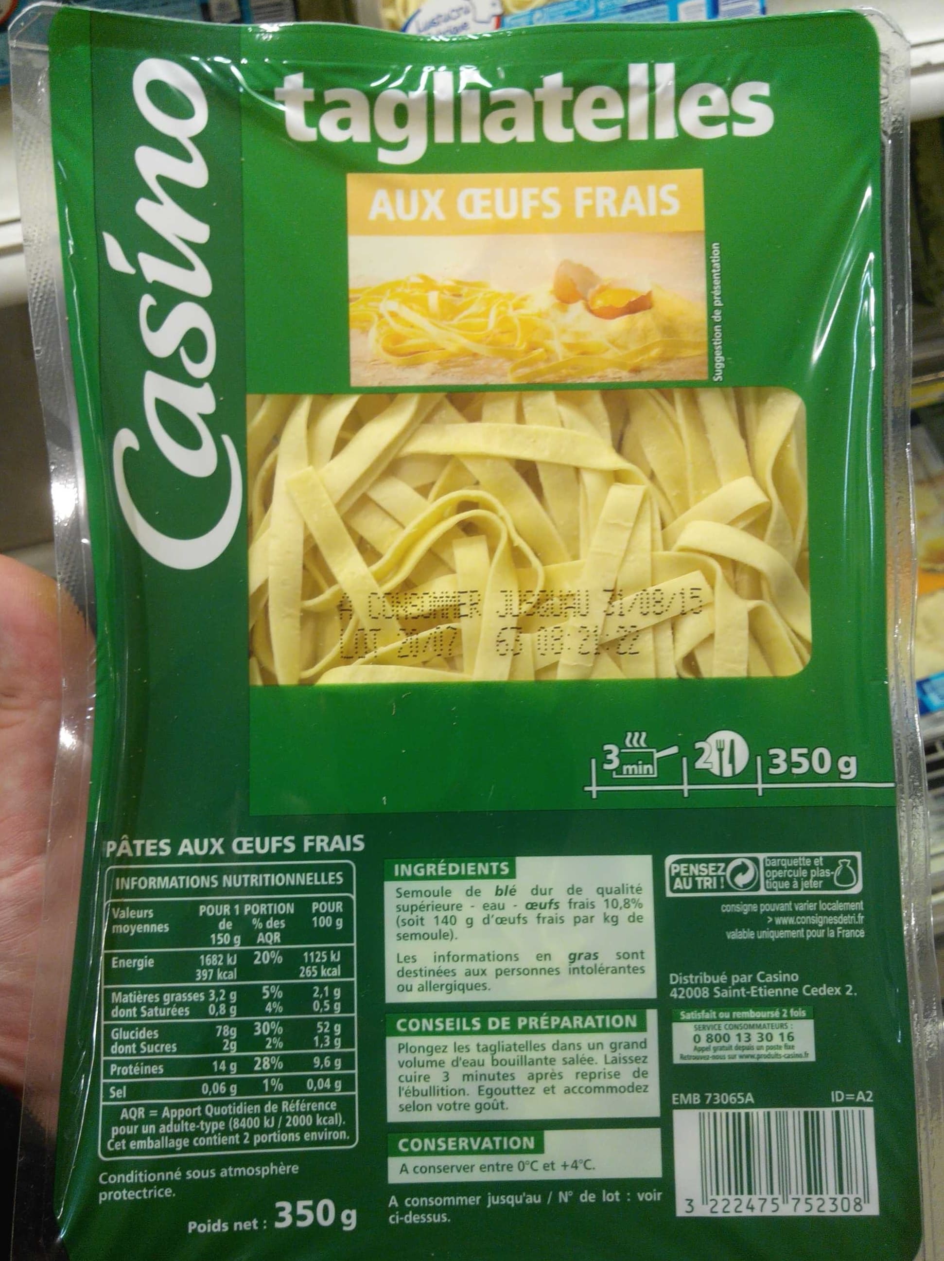 Casino Tagliatelles aux oeufs frais packshot