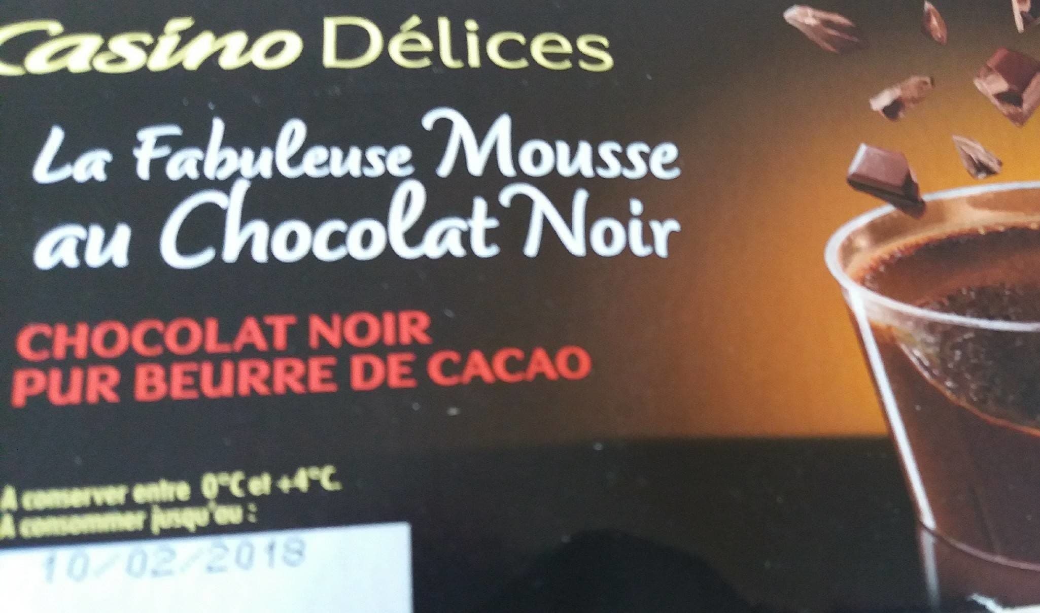 Casino La fabuleuse mousse au chocolat noir - chocolat noir pur beurre de cacao packshot