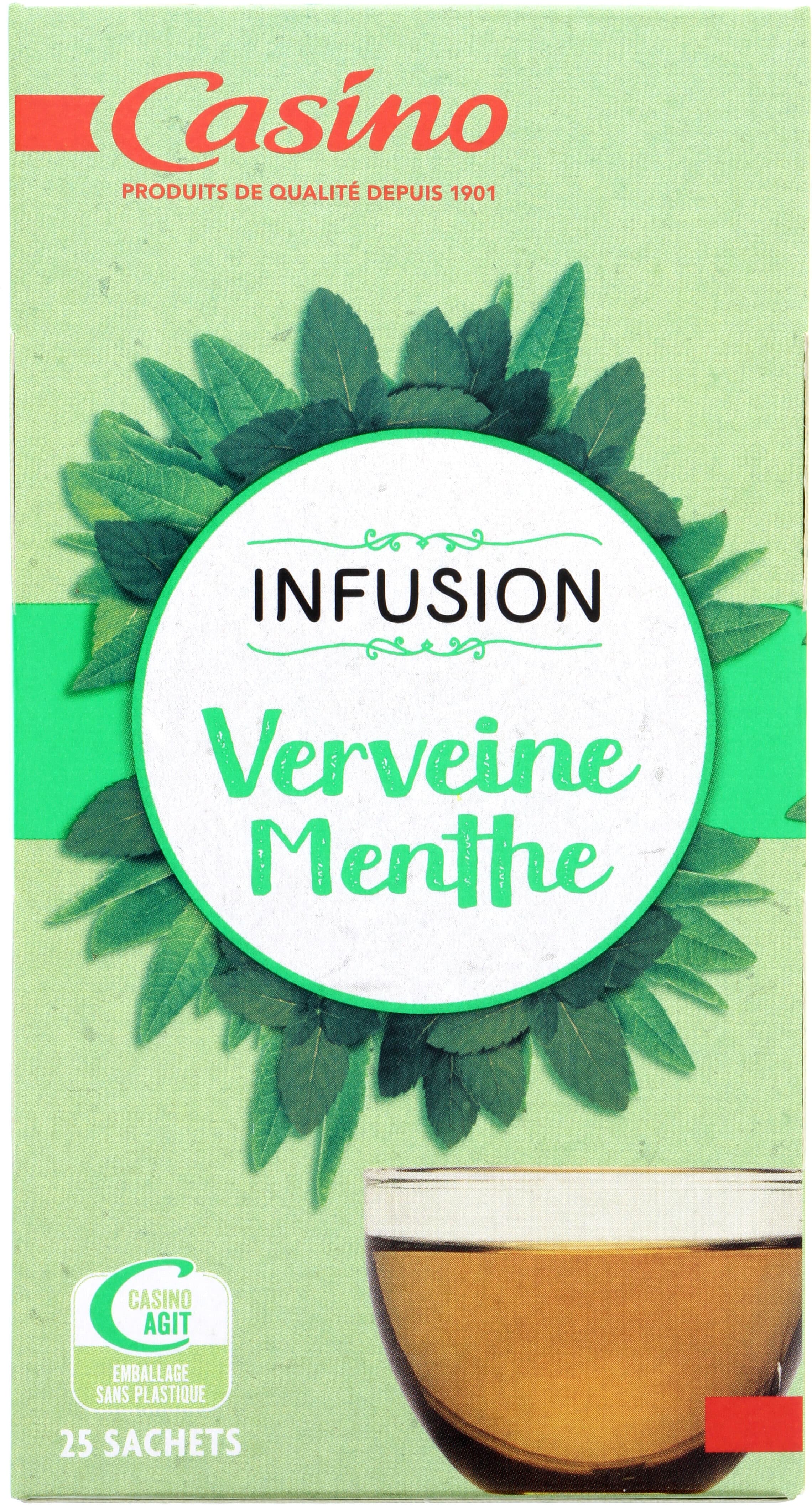 Casino Infusion Verveine Menthe 25 sachets fraîcheur packshot