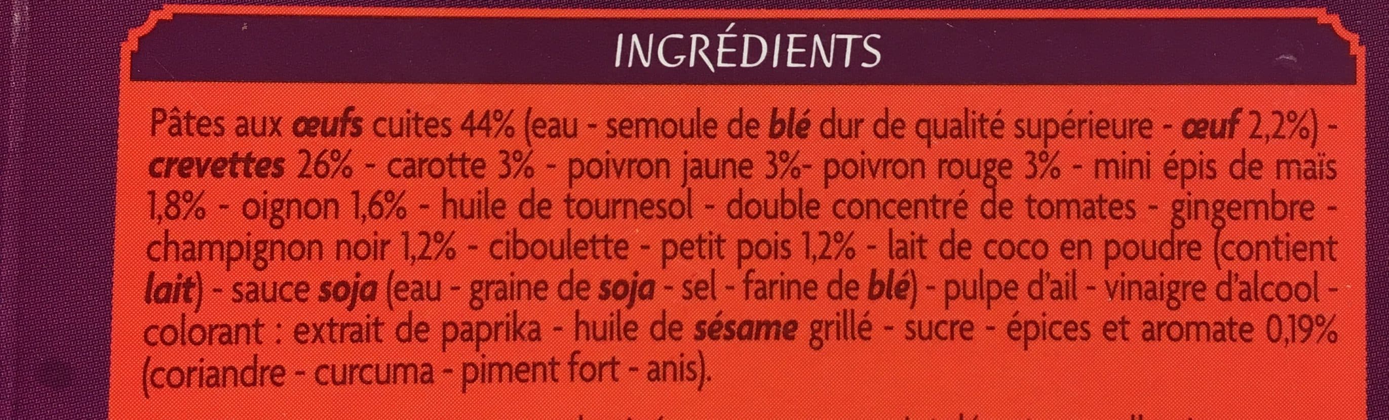 Casino Nouilles aux crevettes et légumes packshot
