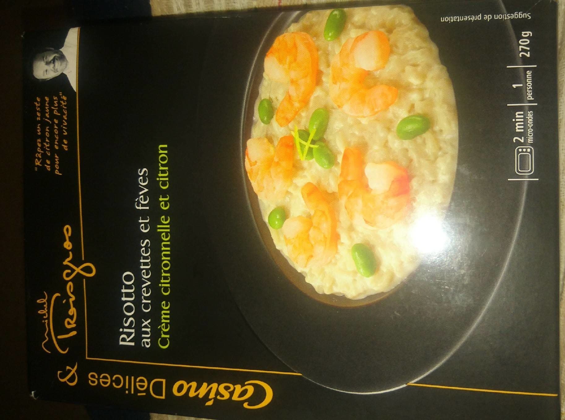 Casino Delices Risotto aux crevettes sauce citronnelle citron packshot