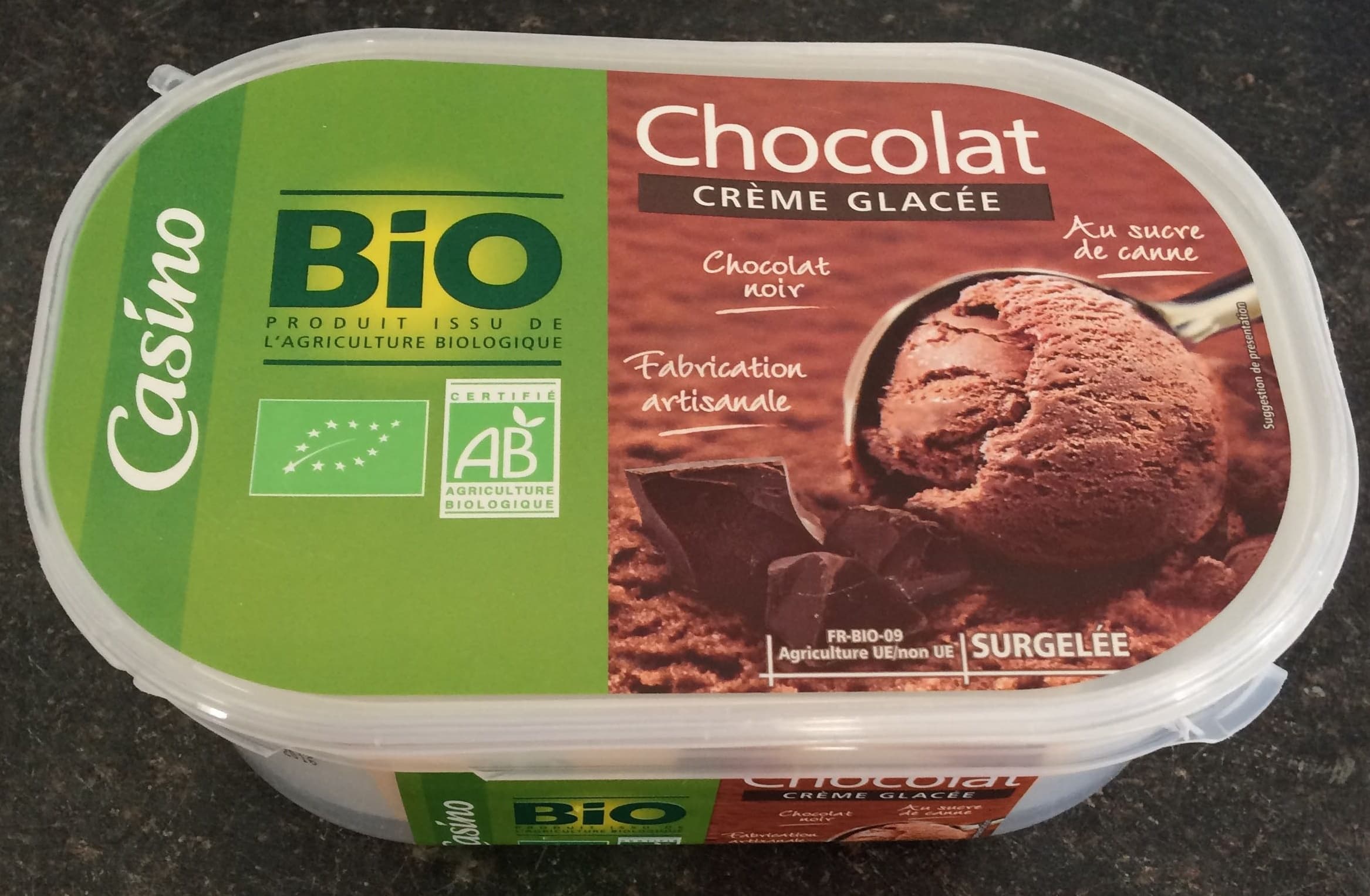 Casino Crème glacée Chocolat noir bio packshot