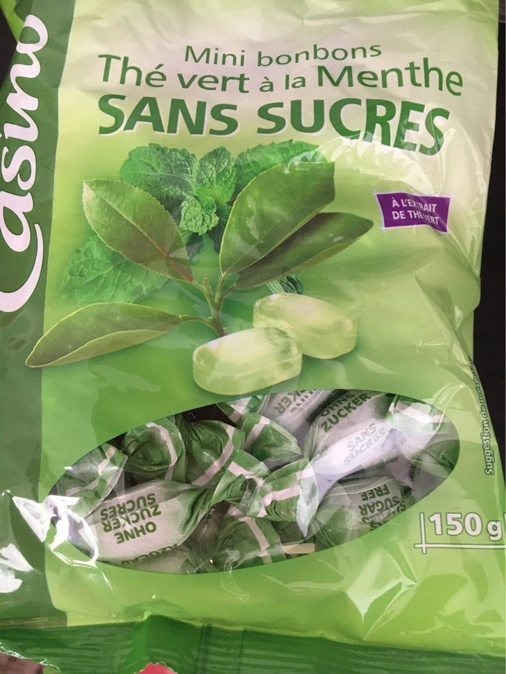 Casino Mini bonbons goût thé vert à la menthe sans sucres packshot