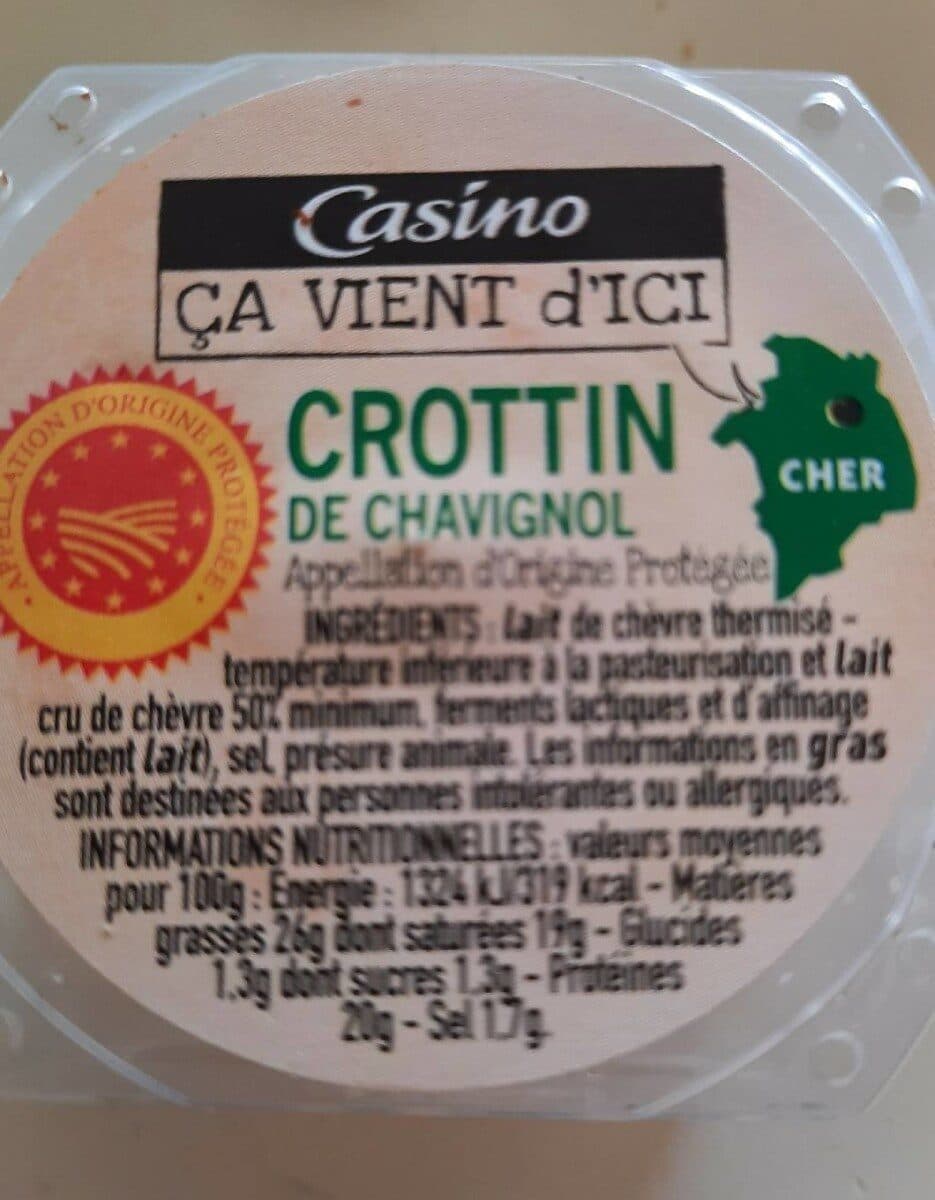 Casino Crottin de Chavignol Appellation d'Origine Protégée au lait cru packshot