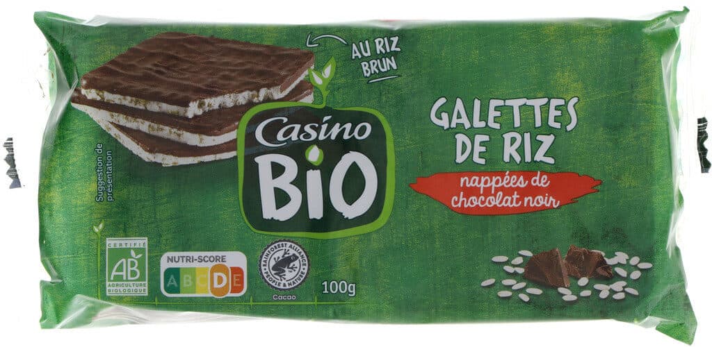 Casino Galettes de riz nappées de chocolat noir packshot