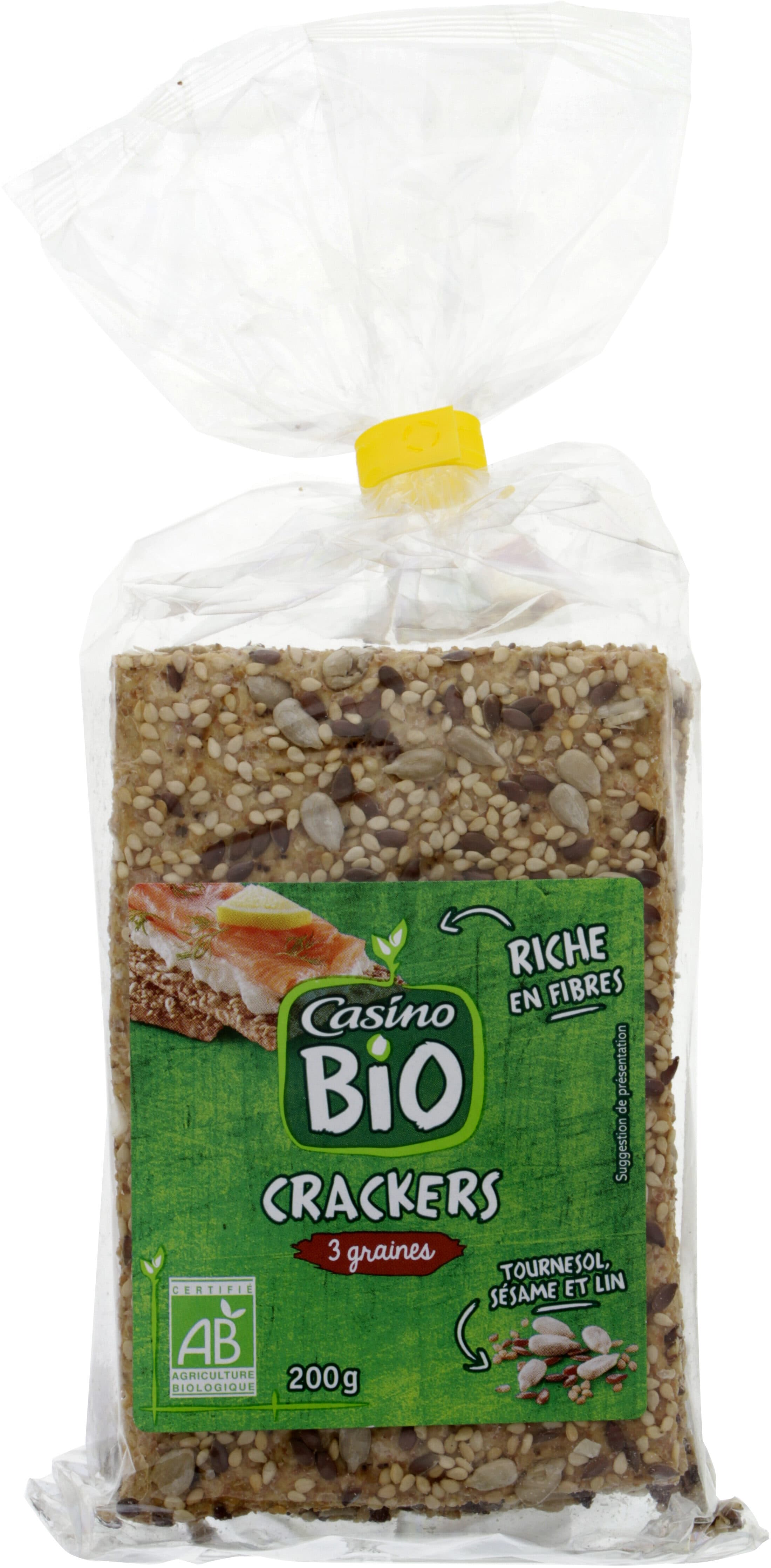 Casino Crackers aux 3 graines Bio packshot