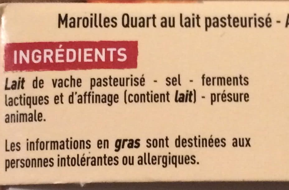 Casino Quart Maroilles AOP packshot