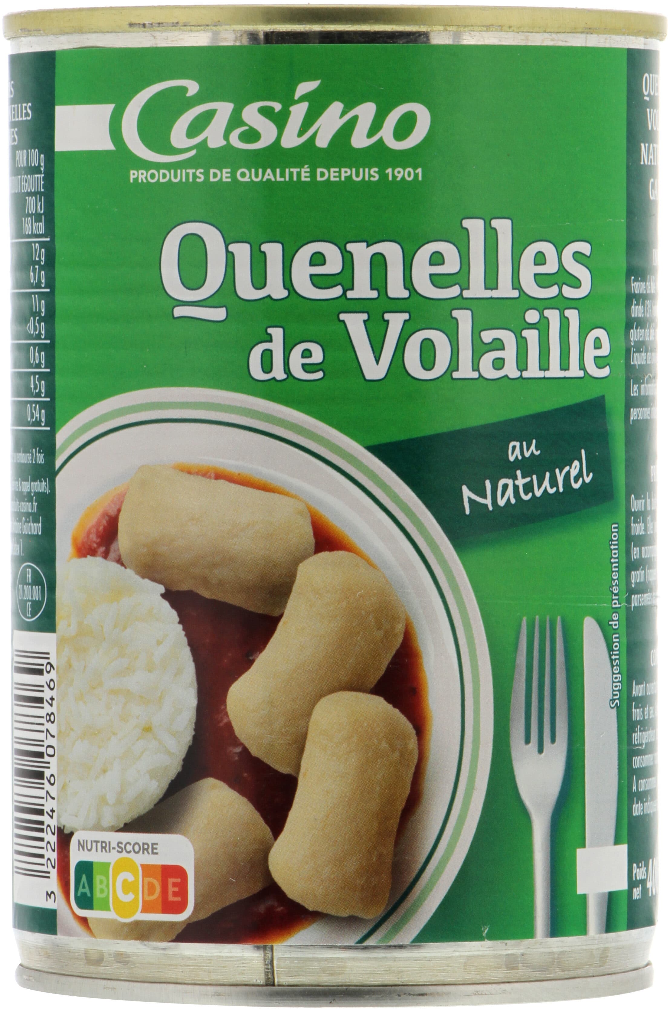 Casino Quenelles de volaille au naturel packshot