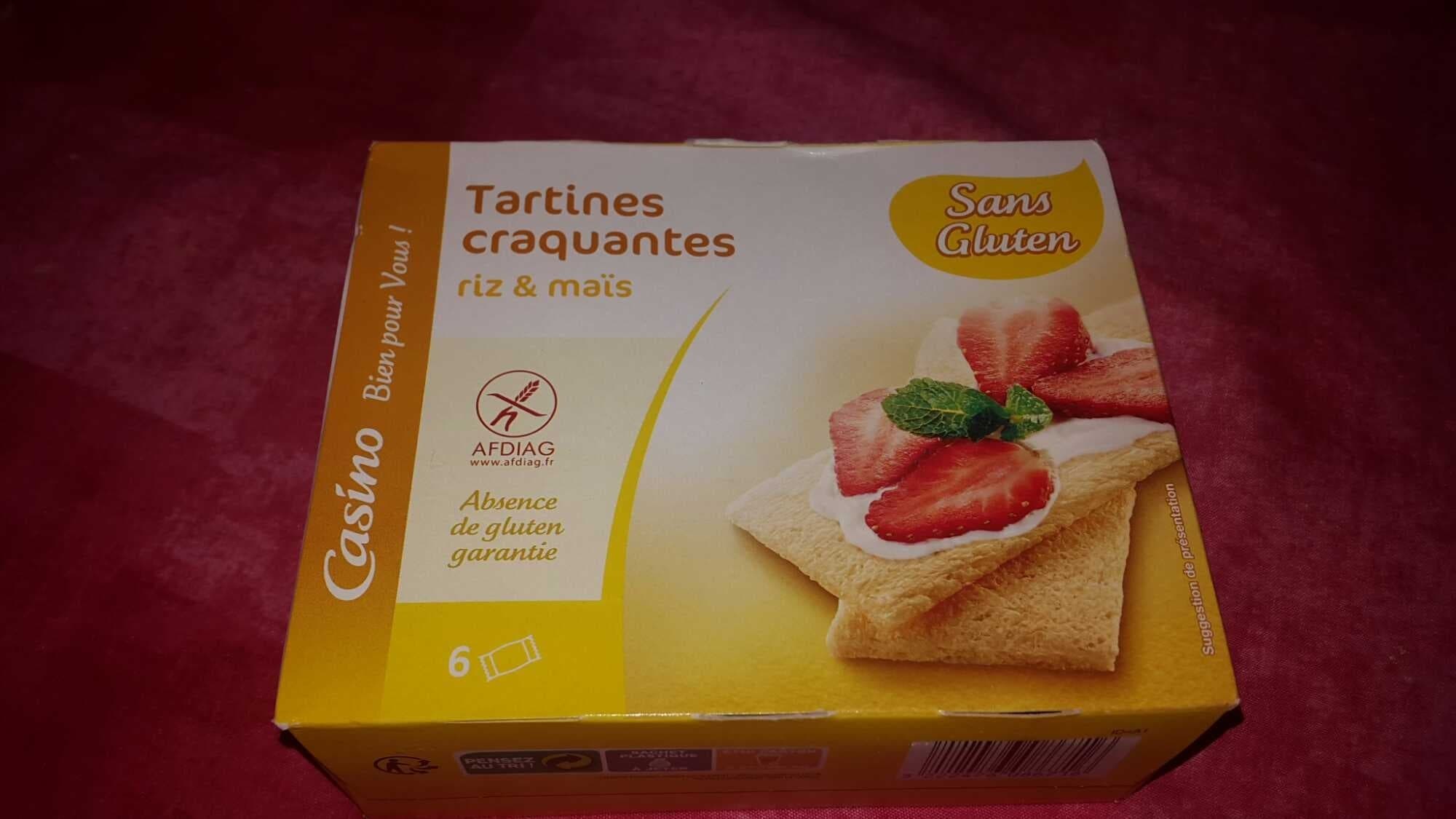 Casino Tartines craquantes riz & maïs sans gluten packshot