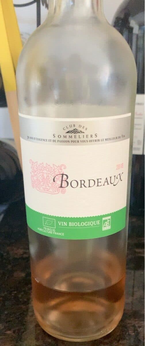 Club des Sommeliers Bordeaux 2018 packshot