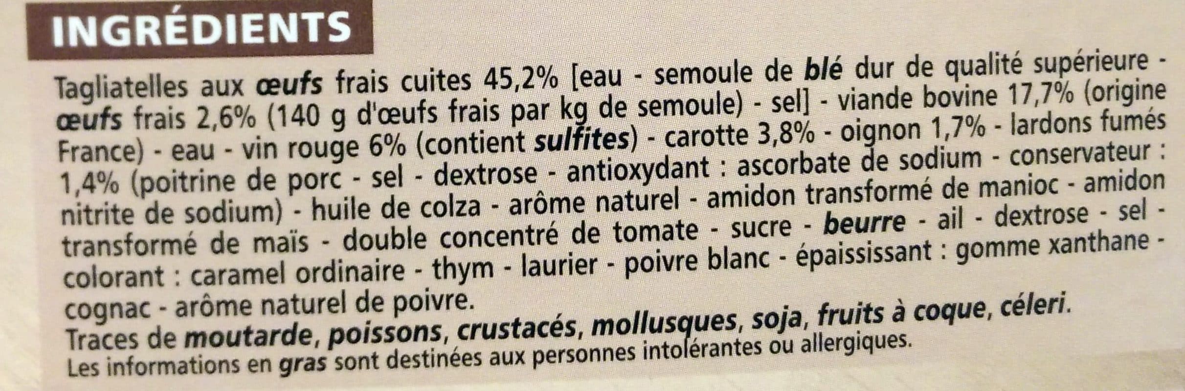 Casino Bœuf Bourguignon et ses Tagliatelles packshot