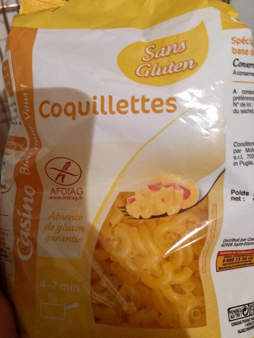 Géant Casino Coquillettes maïs et riz sans gluten! packshot