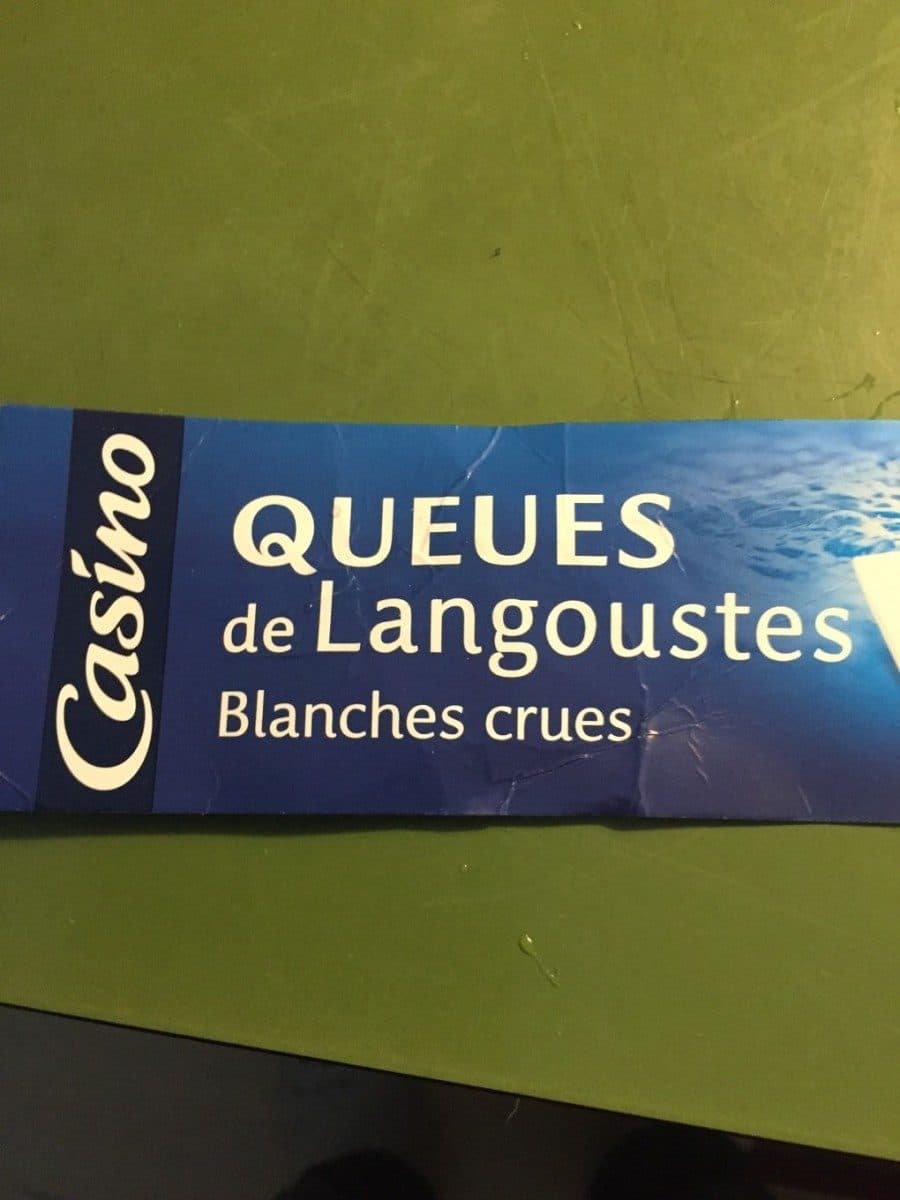 Casino Queue de langoustes blanches crues packshot