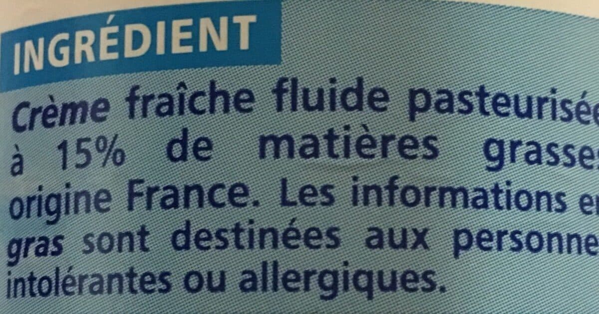 Casino Crème fleurette légère 15% de matières grasses packshot