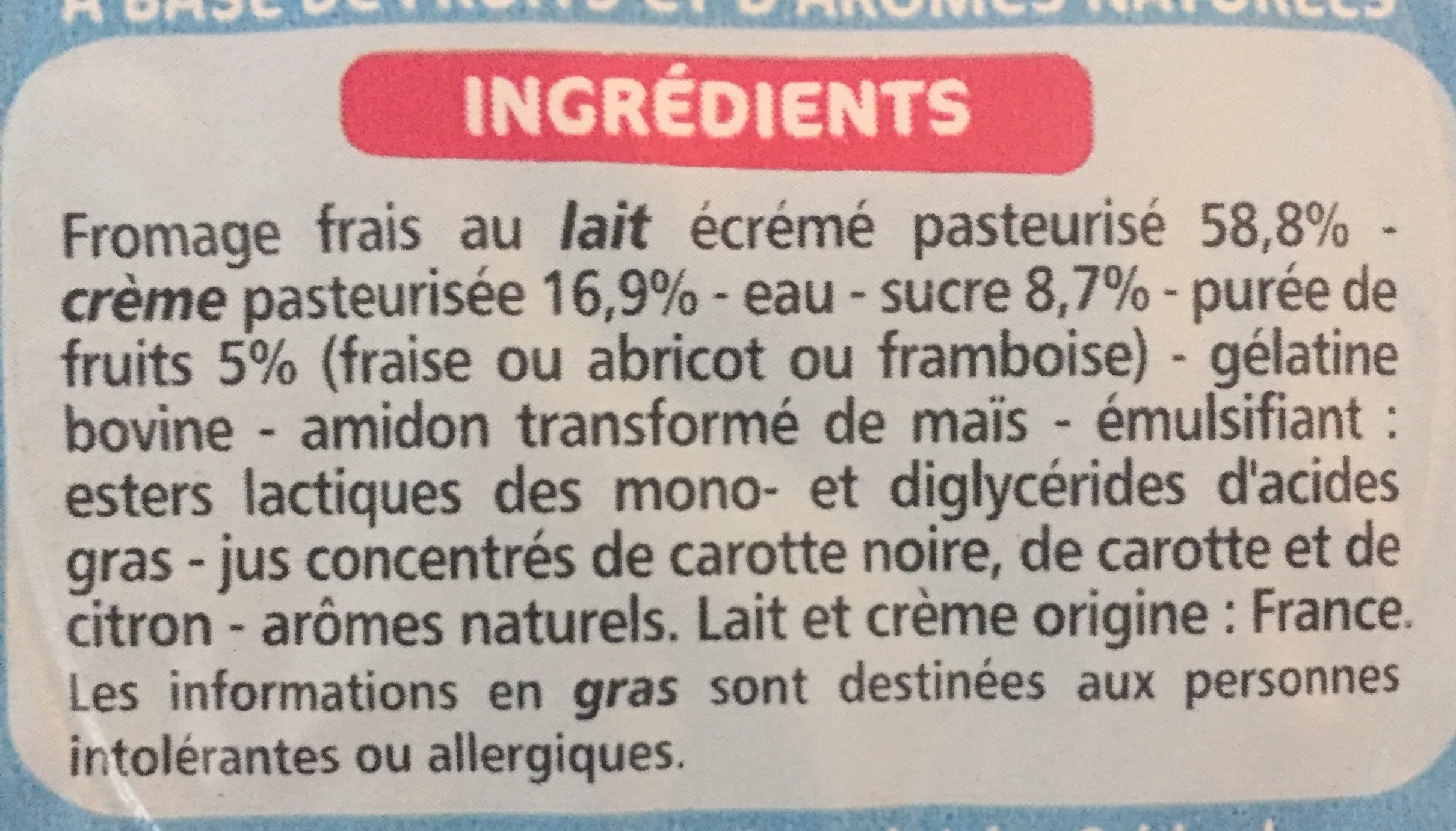 Les Doodingues Mousse au fromage frais - Fraise, framboise, abricot packshot