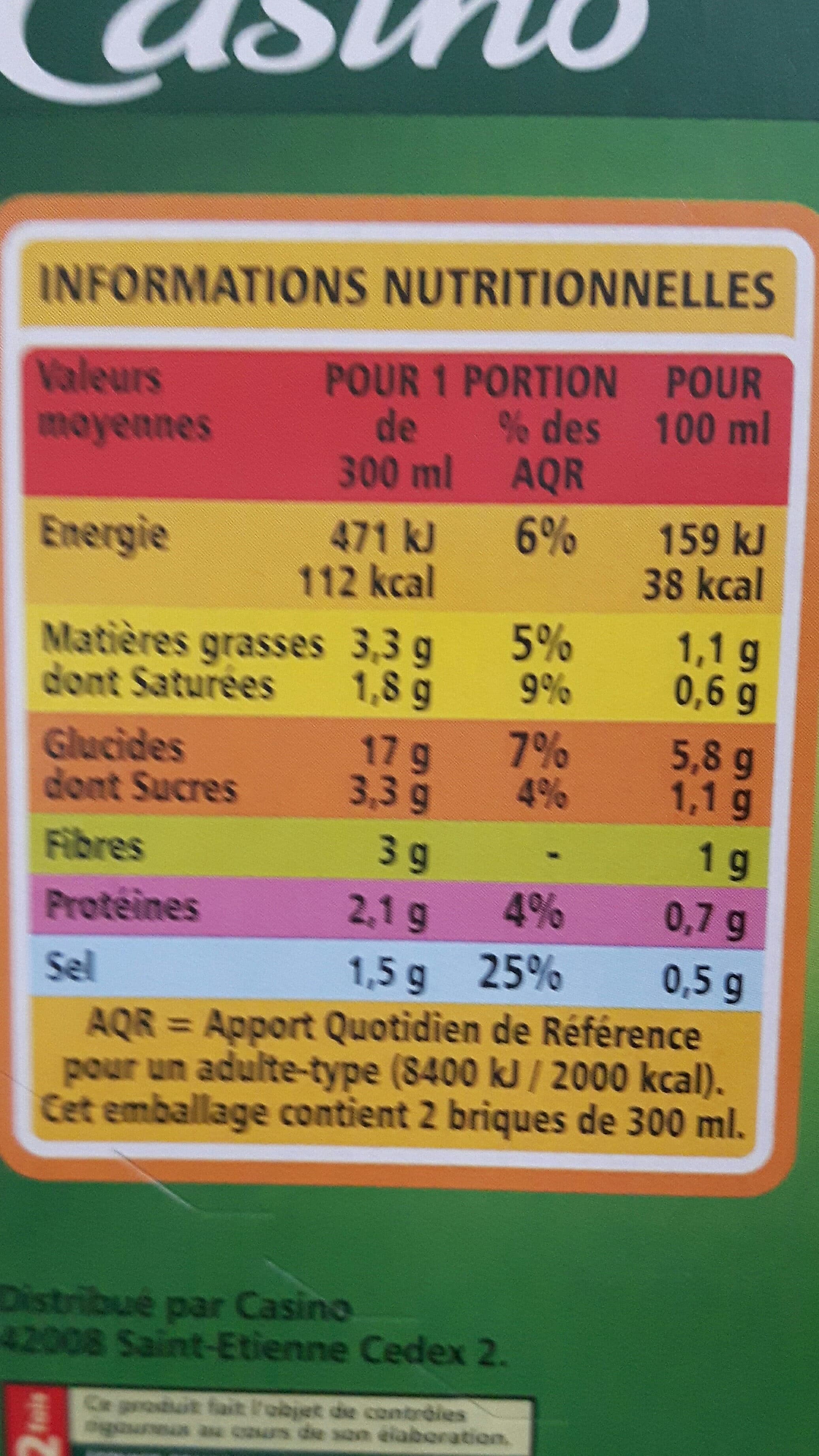 Casino Le savoureux VELOUTE DE POIREAUX POMMES DE TERRE packshot