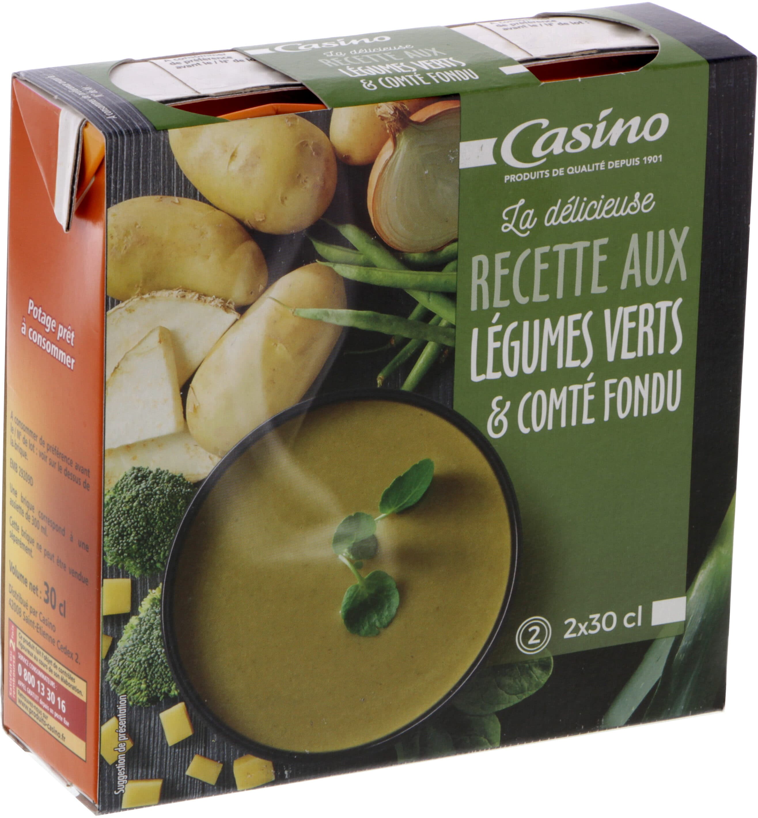 Casino La délicieuse RECETTE AUX LEGUMES VERTS & COMTE FONDU packshot