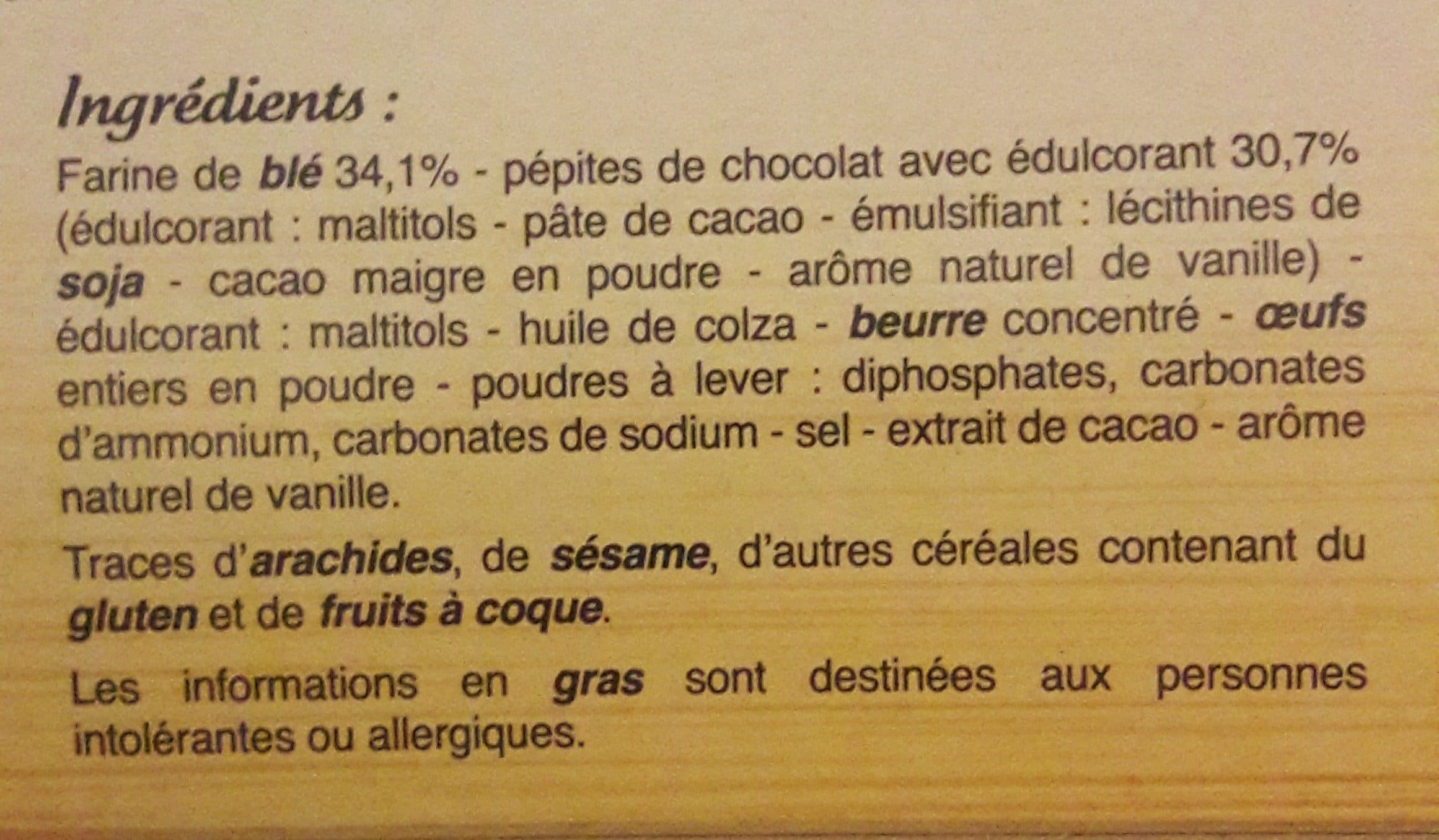 Casino Cookies aux pépites de chocolat sans sucres packshot