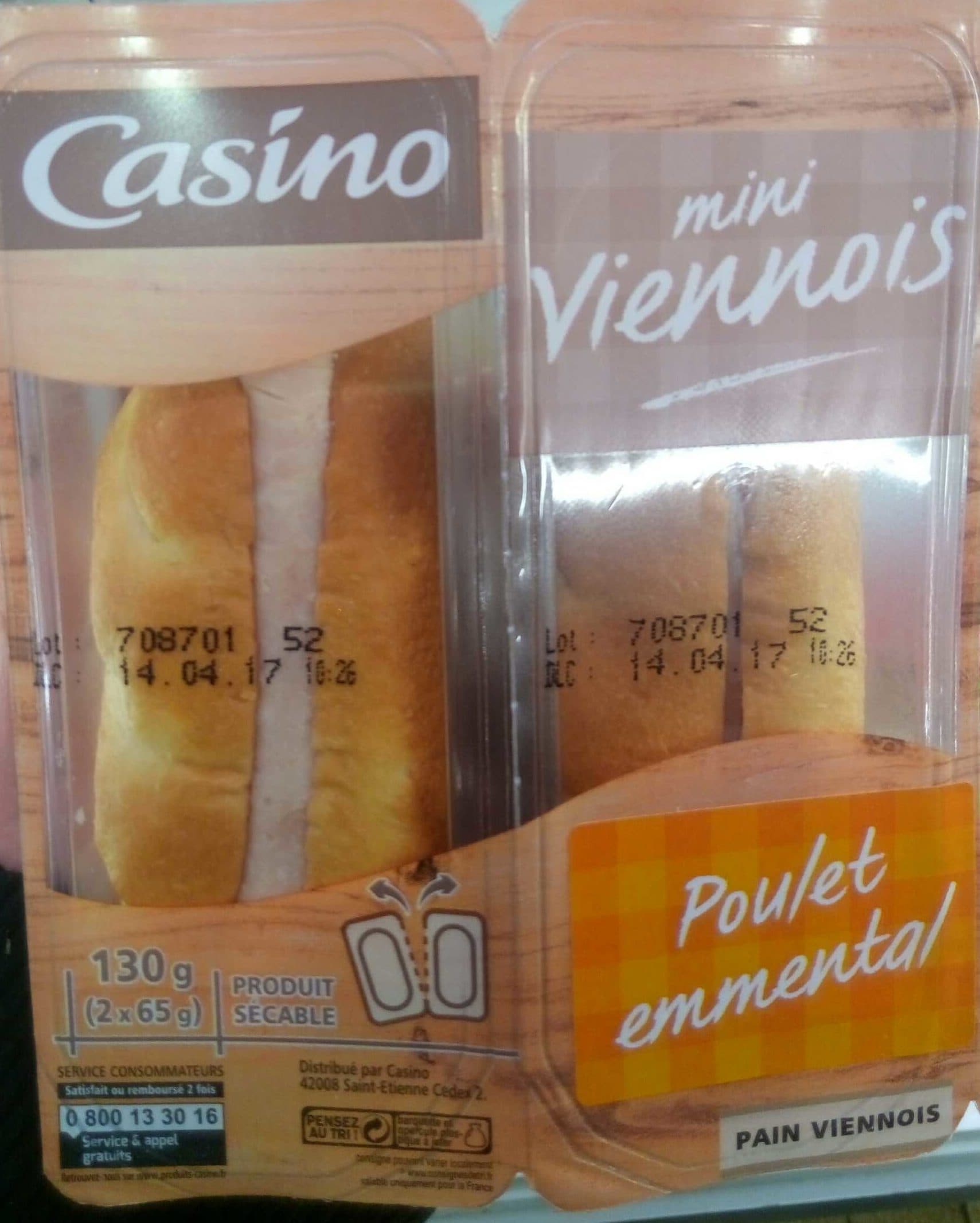 Casino Mini viennois poulet emmental packshot