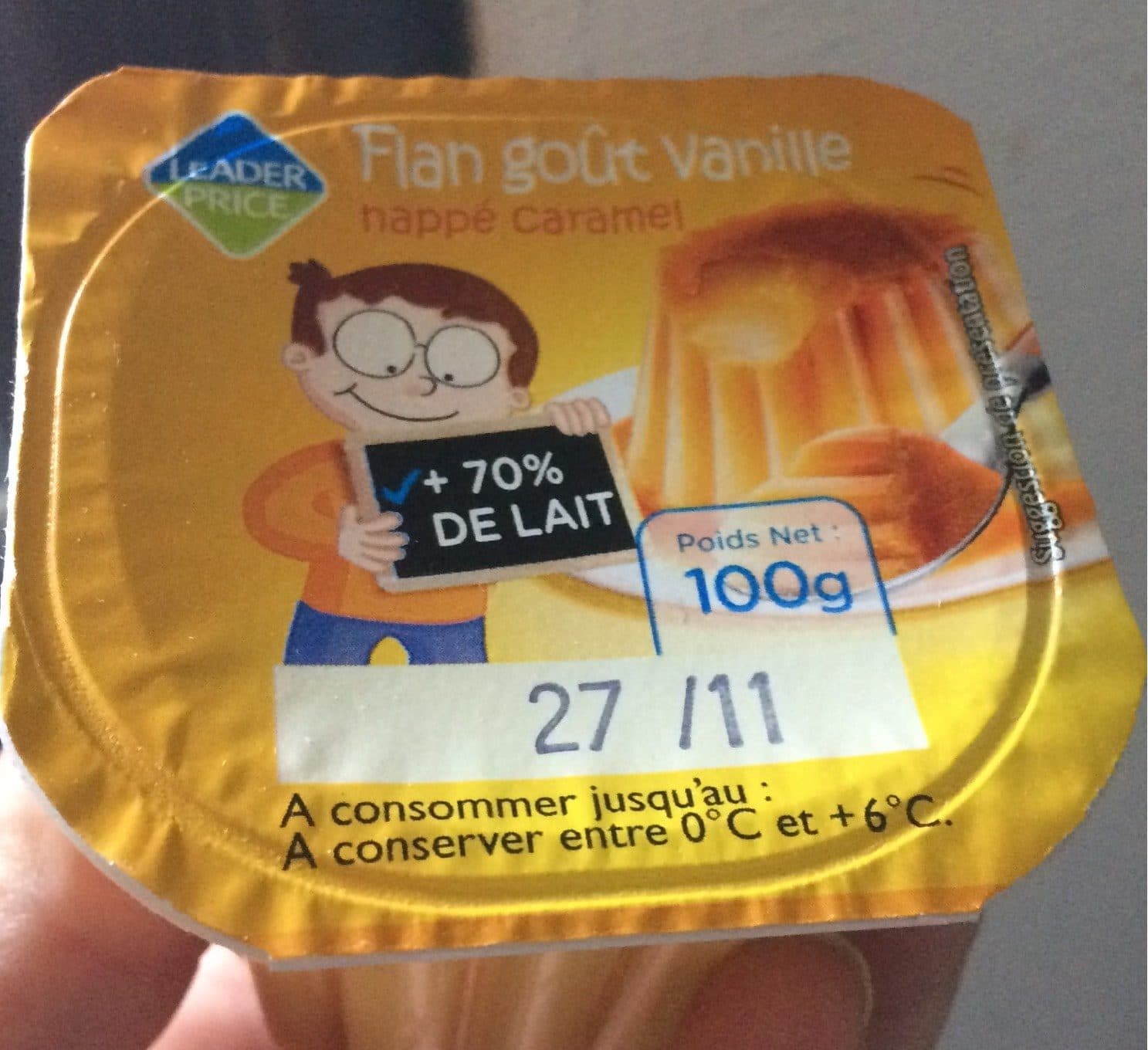 Leader Price Flan gout vanille packshot