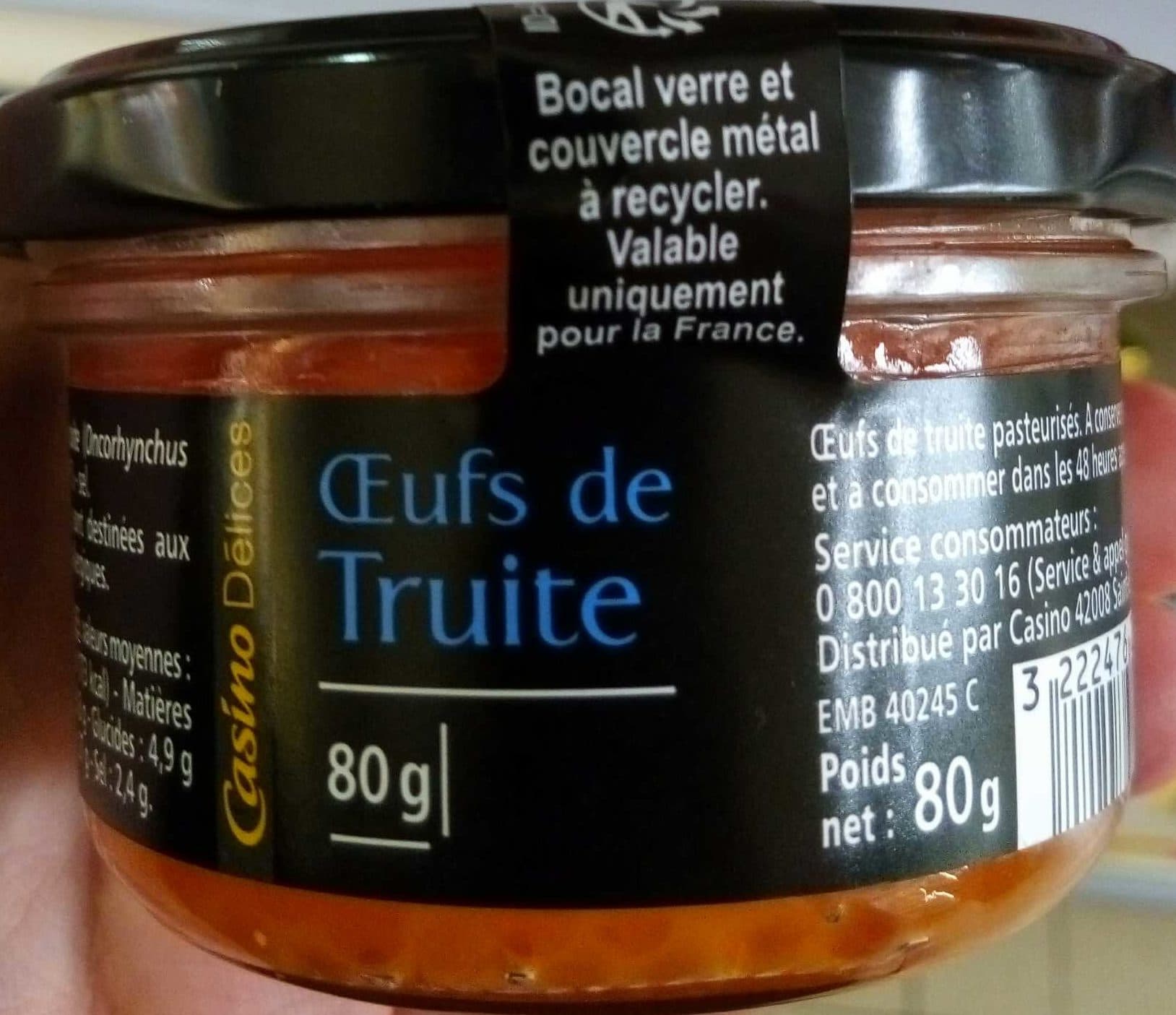 Casino Oeufs de truite packshot